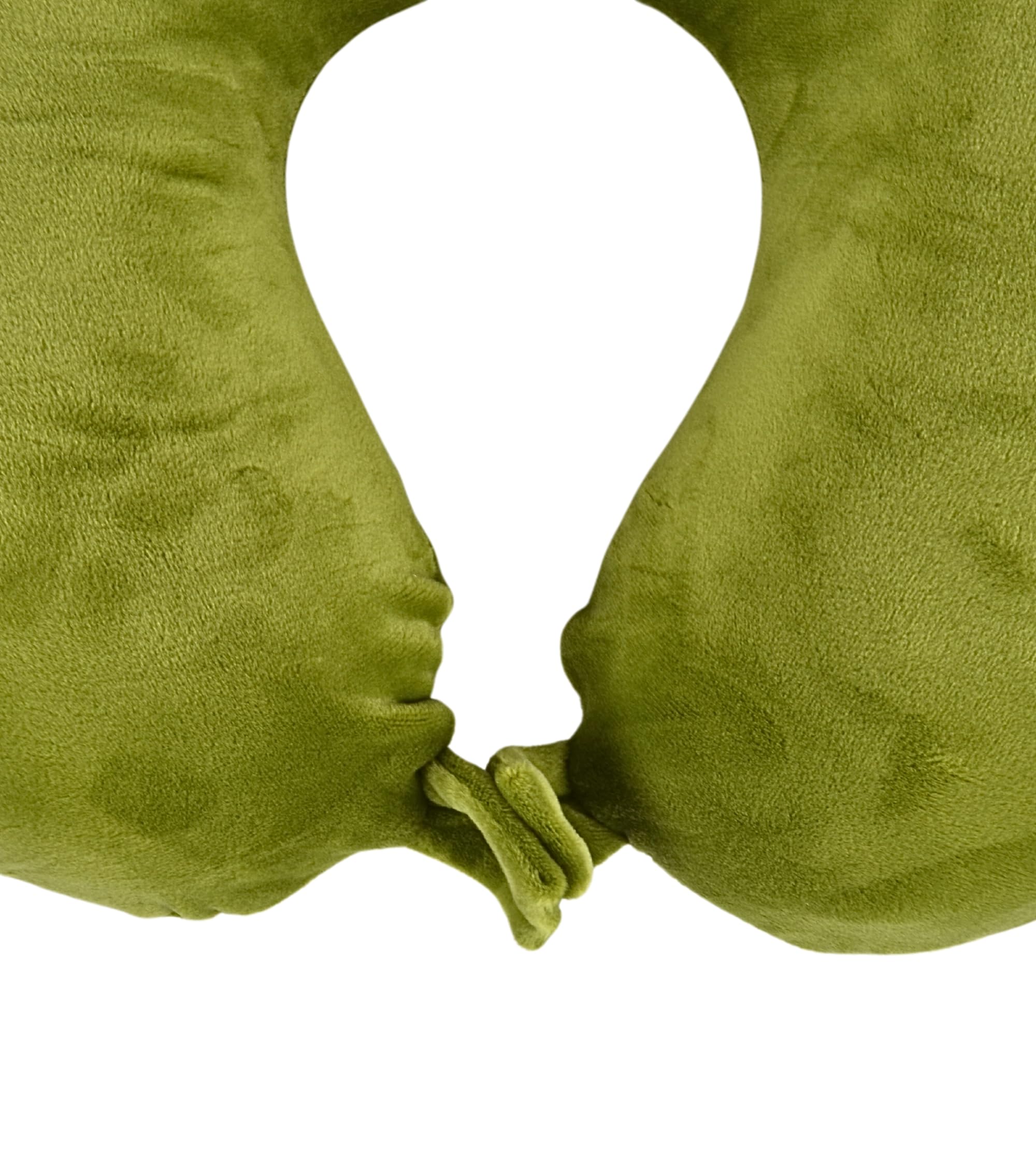 Cushy® Travel Neck Pillow with 360-Degree Head Support - Memory Foam Luxury Soft Pillow for Sleeping Rest - Home Travel Airplane Car - Plain, Green