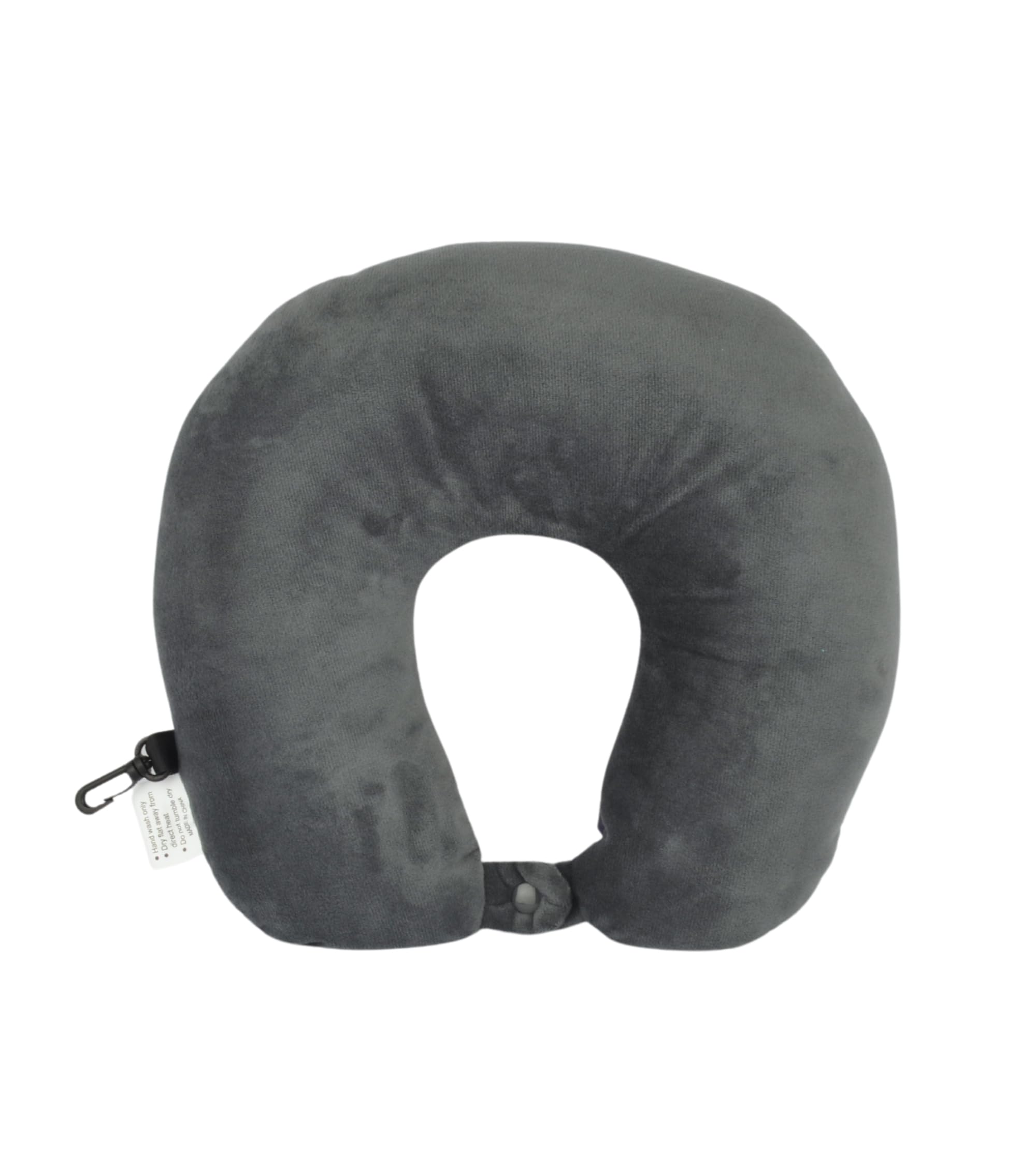 Cushy® Travel Neck Pillow with 360-Degree Head Support - Micro Beads Luxury Soft Pillow for Sleeping Rest - Home Travel Airplane Car - Printed, Grey