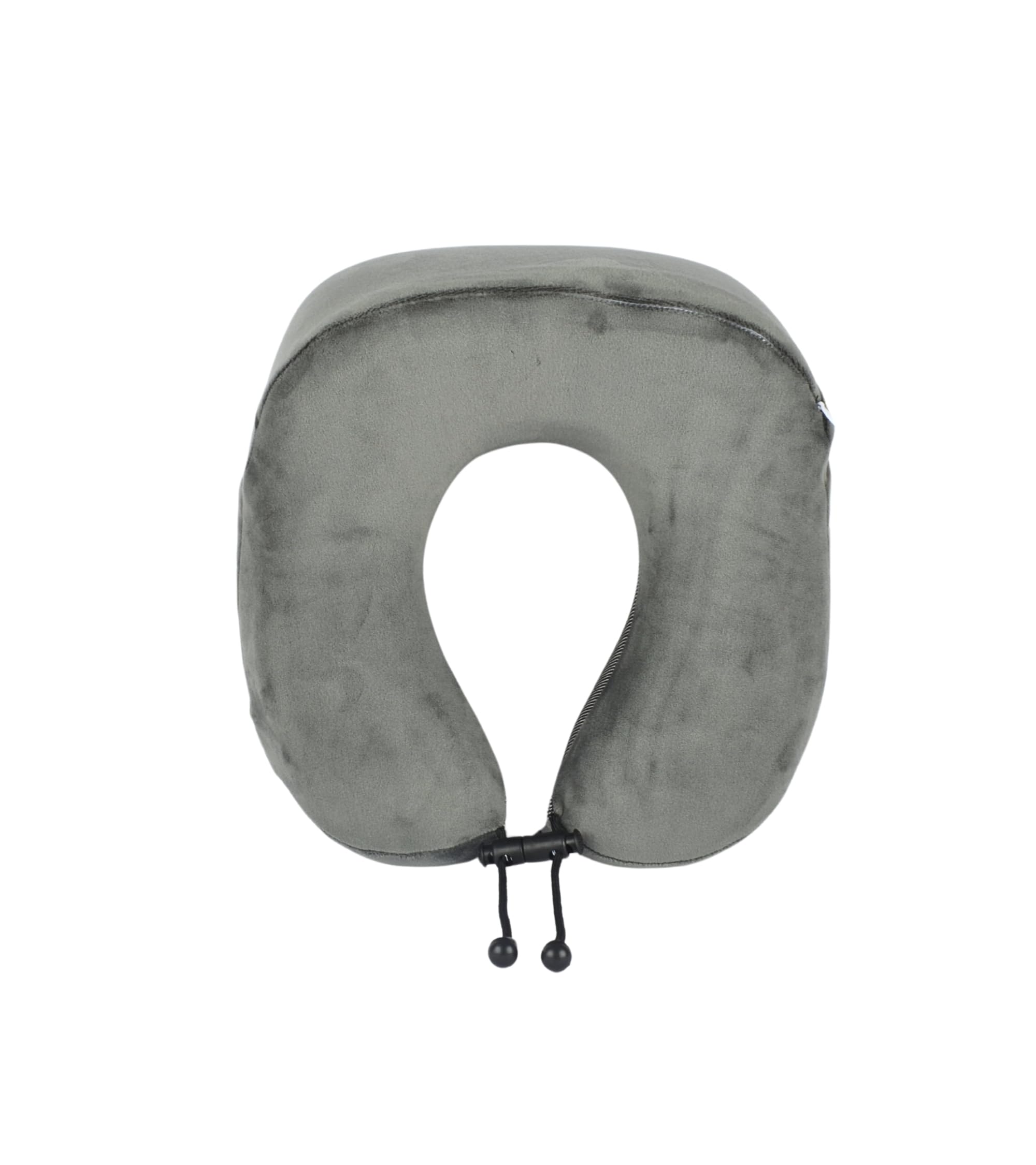 Cushy® Travel Neck Pillow with 360-Degree Head Support - Memory Foam Luxury Soft Pillow for Sleeping Rest - Home Travel Airplane Car - with Adjustable Toggles, Dark Grey