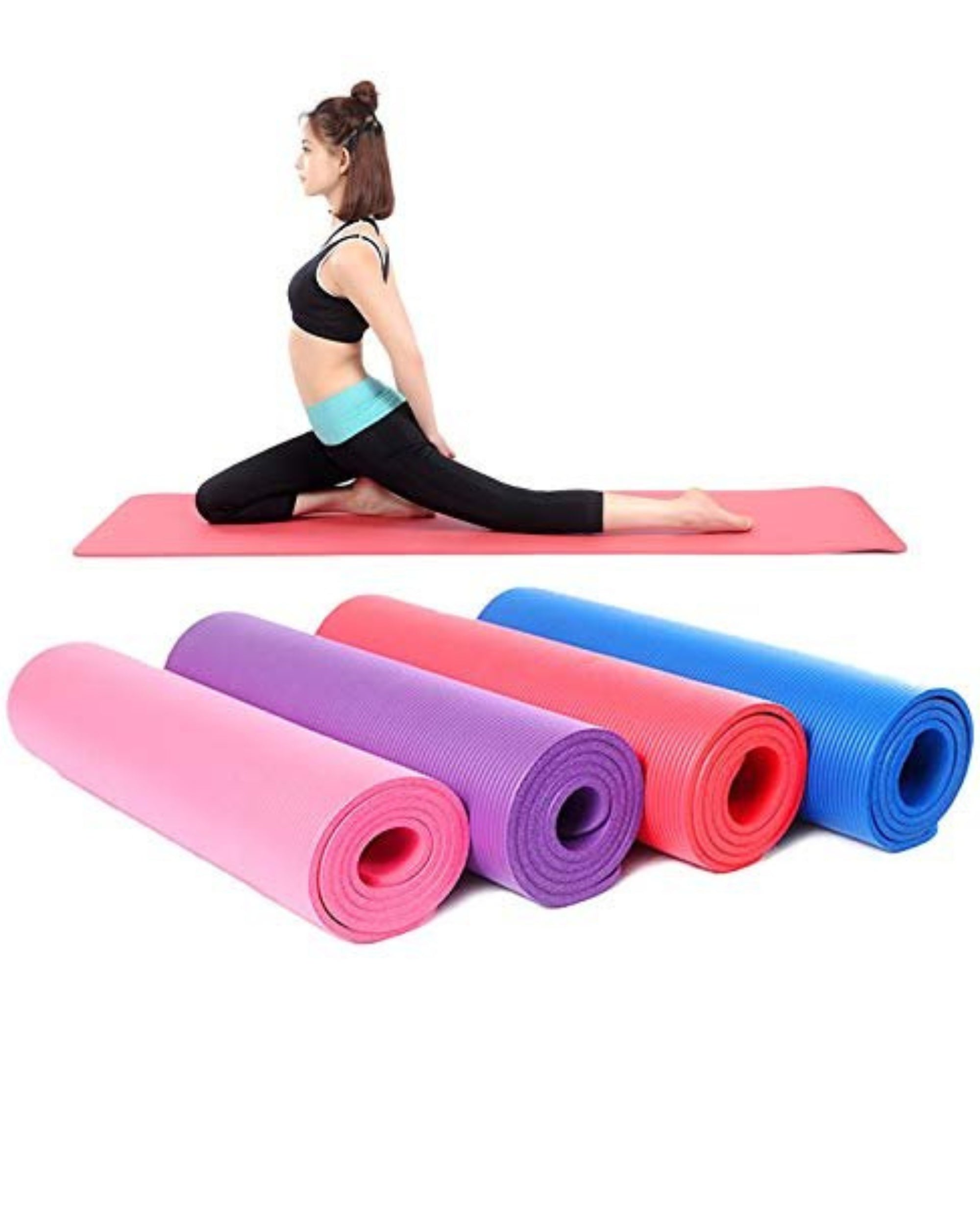 Premsons® 6mm Anti-Slip Yoga Mat – Lightweight & Durable Exercise Mat with Textured Surface for Home, Gym & Meditation