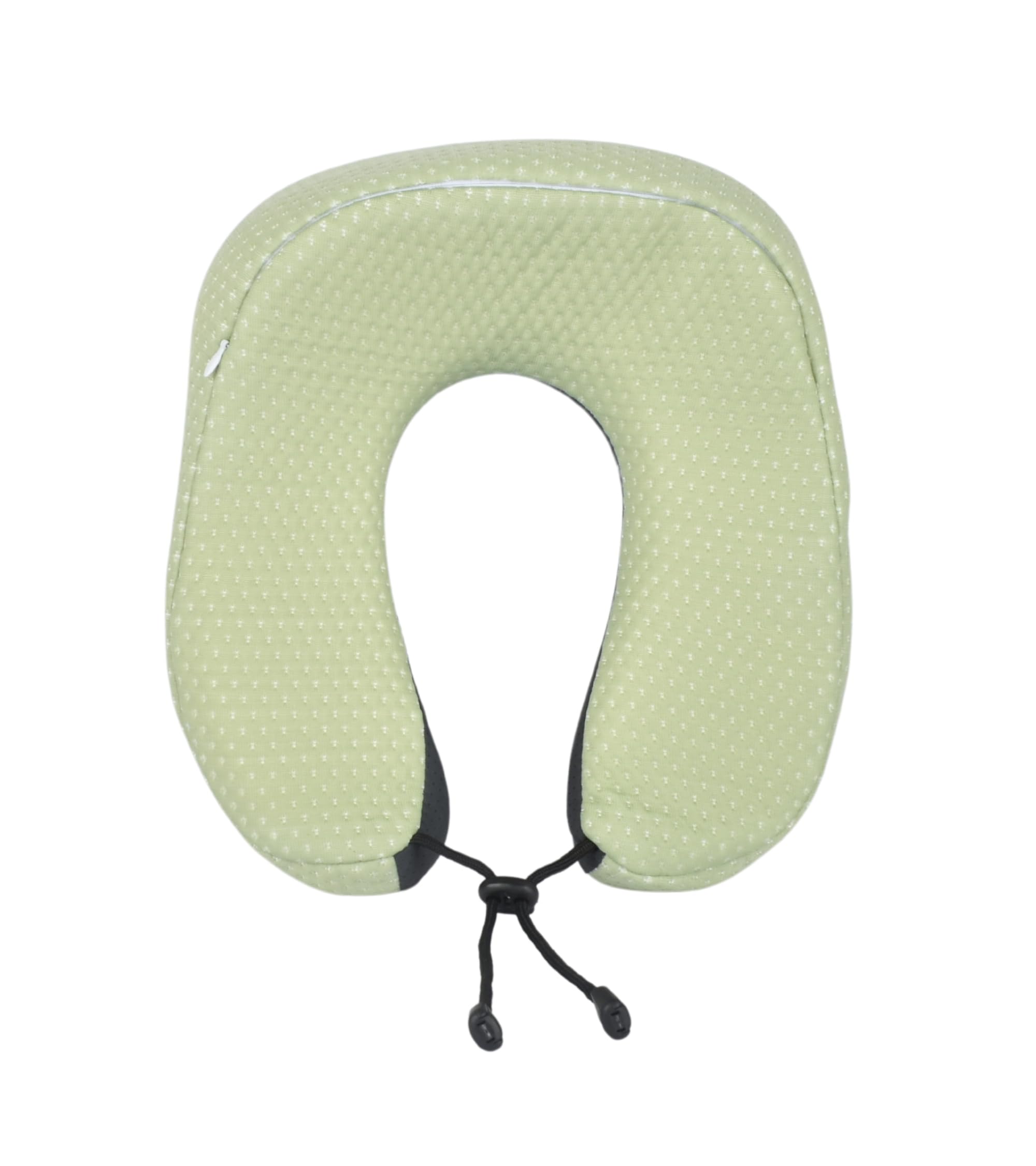 Cushy® Travel Neck Pillow with 360-Degree Head Support - Memory Foam Luxury Soft Pillow for Sleeping Rest - Home Travel Airplane Car - with Adjustable Toggles, Pista Green