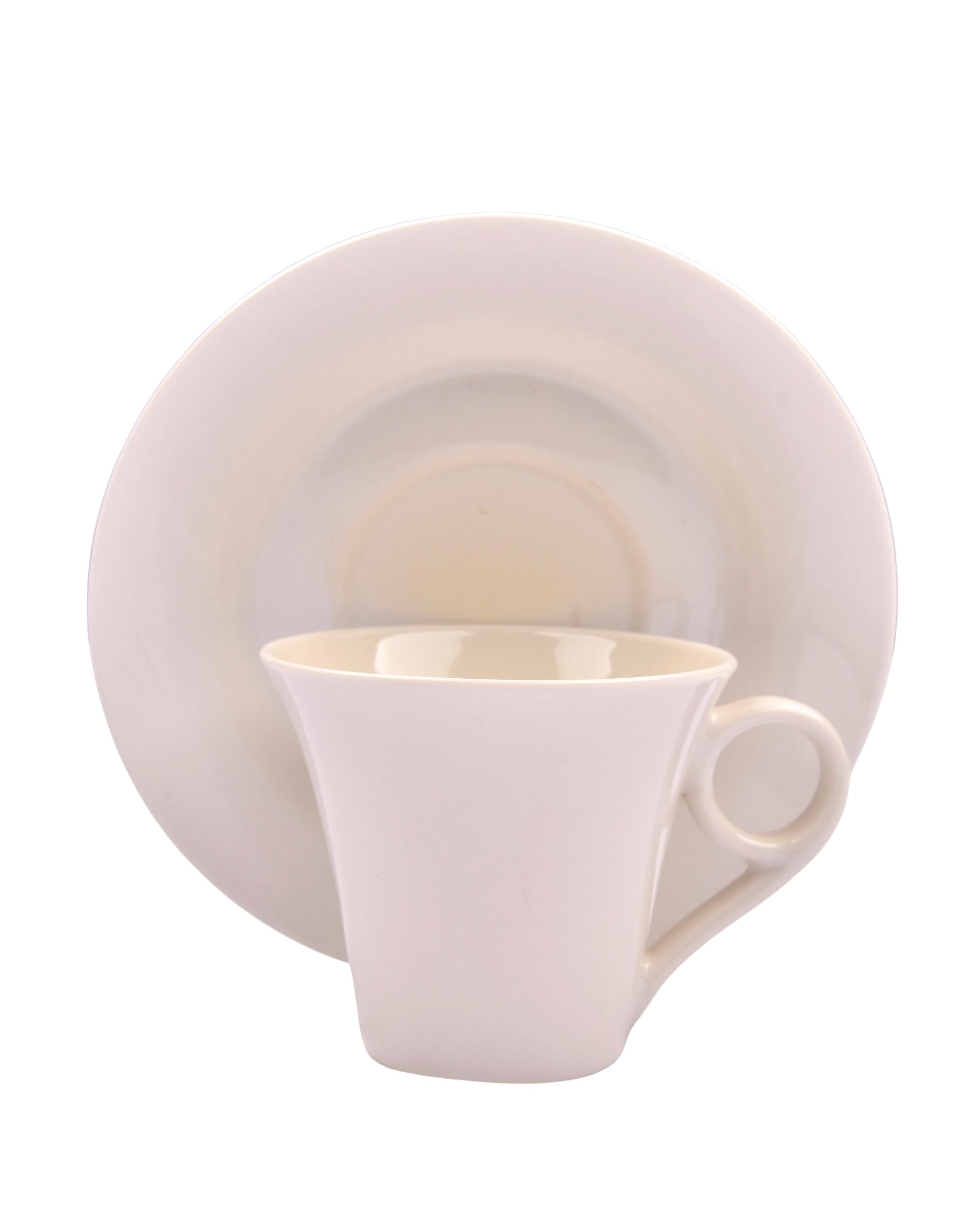 Premsons® Ceramic Coffee Cup with Saucer – Elegant Tea/Coffee Mug Set for Home & Office | Stylish Daily Use Cup Set – Set of 6