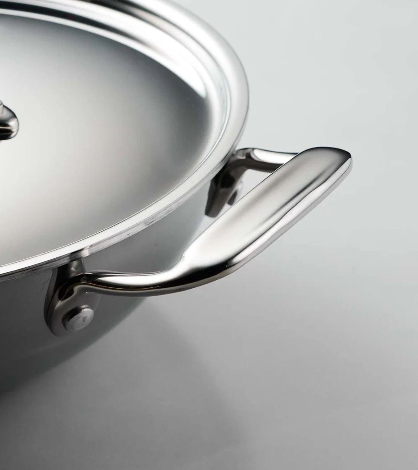 Fusao EX+ 26cm Triply Ceramic Kadai with SS Lid