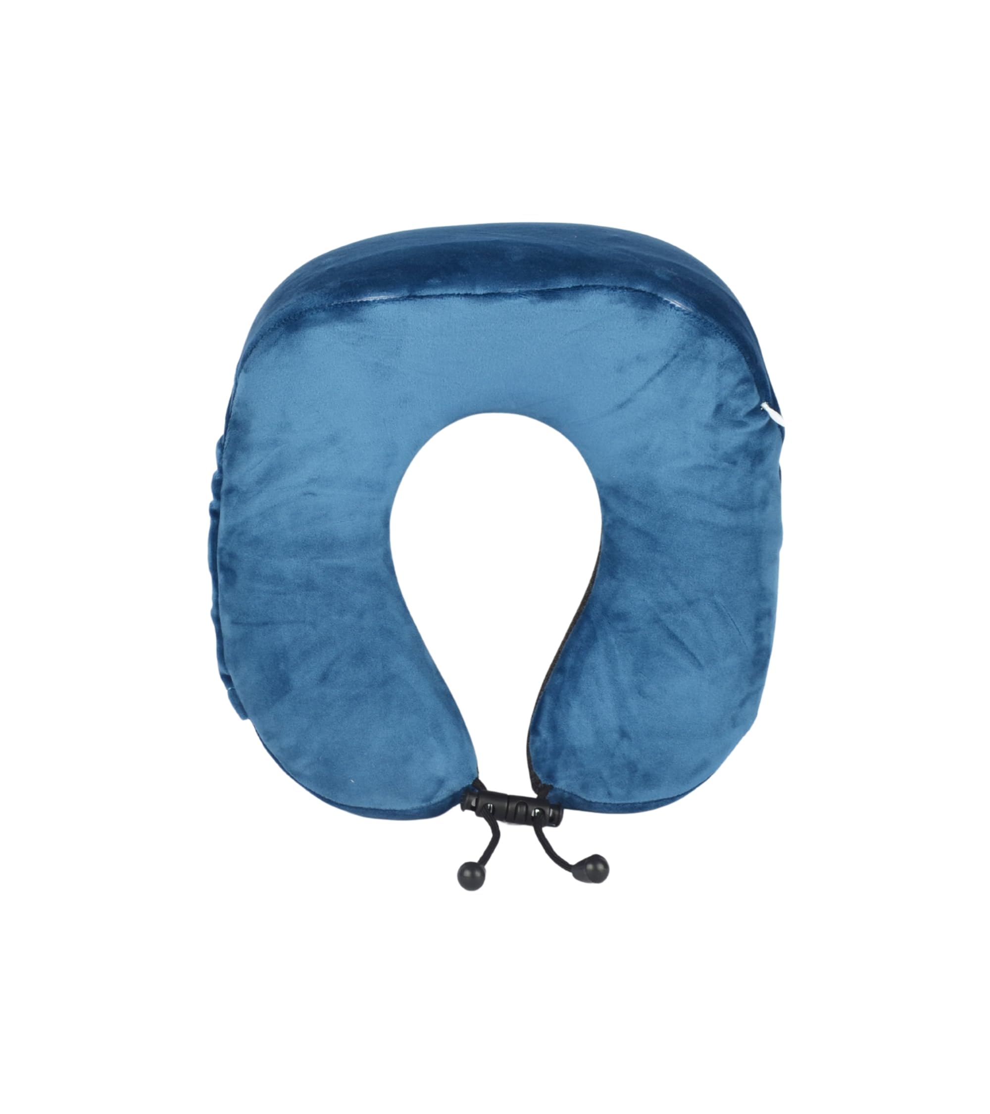 Cushy® Travel Neck Pillow with 360-Degree Head Support - Memory Foam Luxury Soft Pillow for Sleeping Rest - Home Travel Airplane Car - with Adjustable Toggles, Dark Blue