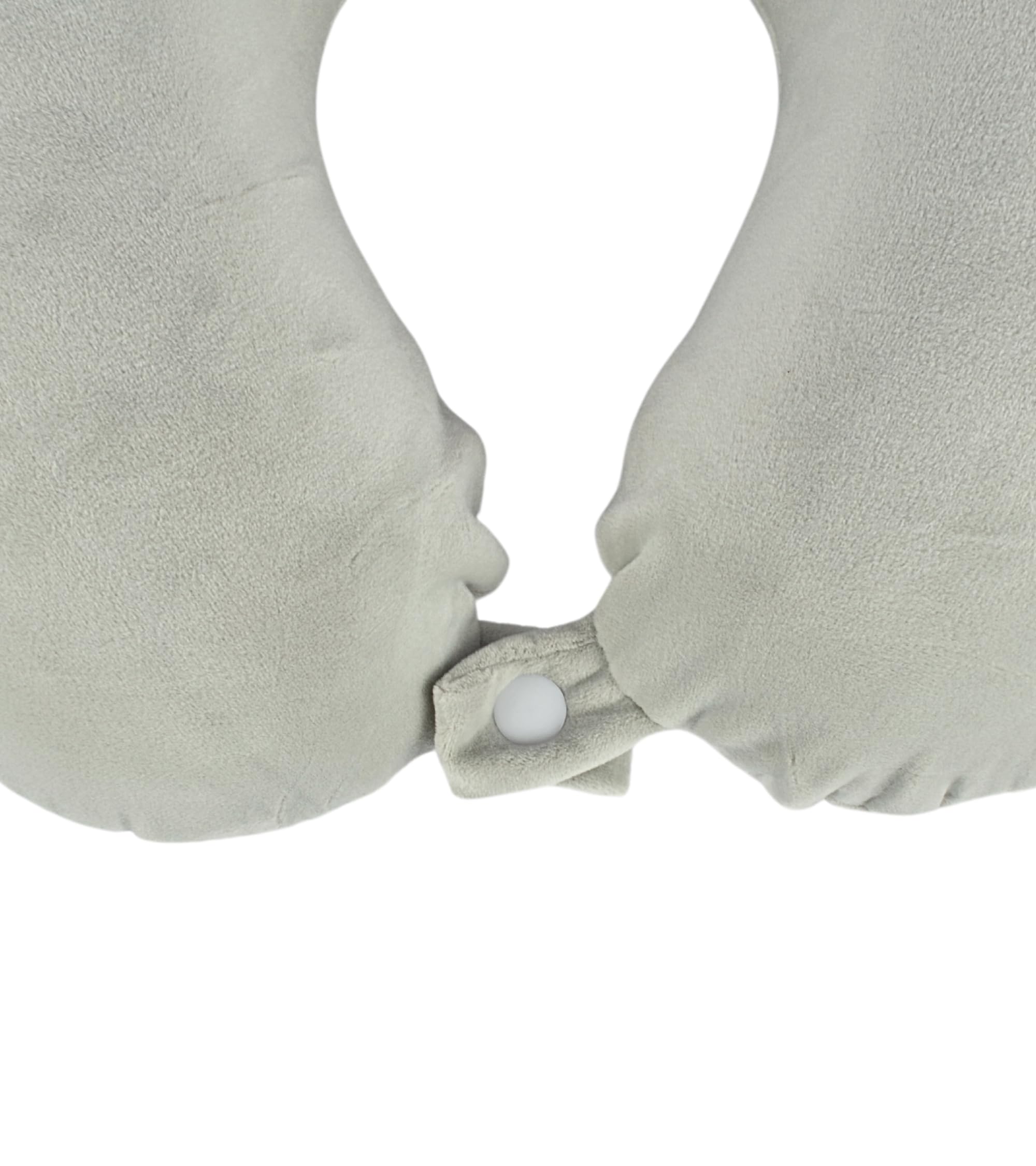 Cushy® Travel Neck Pillow with 360-Degree Head Support - Memory Foam Luxury Soft Pillow for Sleeping Rest - Home Travel Airplane Car - Plain, Light Grey