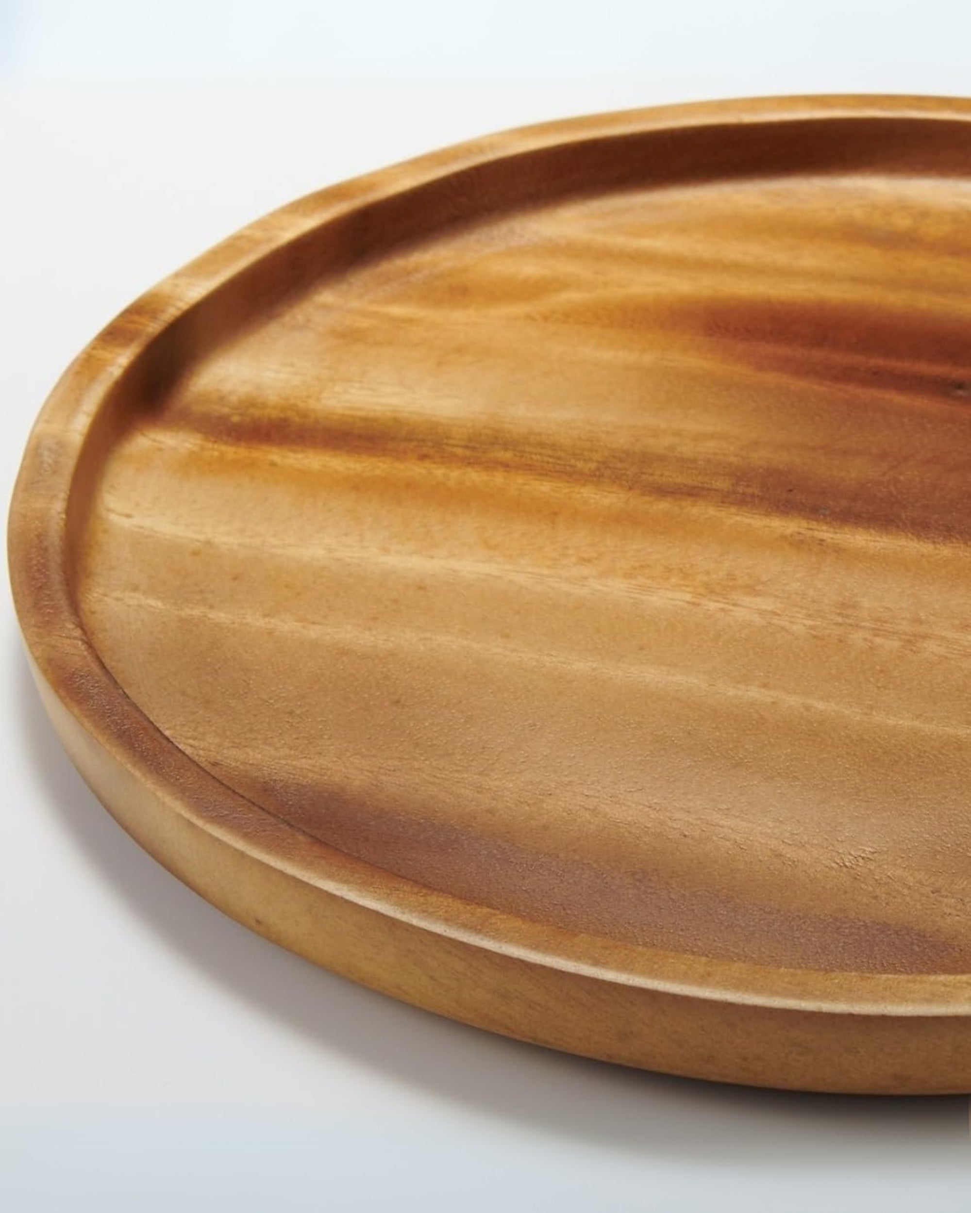 Premsons® Small Wooden Pizza Platter – Eco-Friendly & Unbreakable Serving Tray for Home & Kitchen | Ideal for Pizza, Snacks & Appetizers