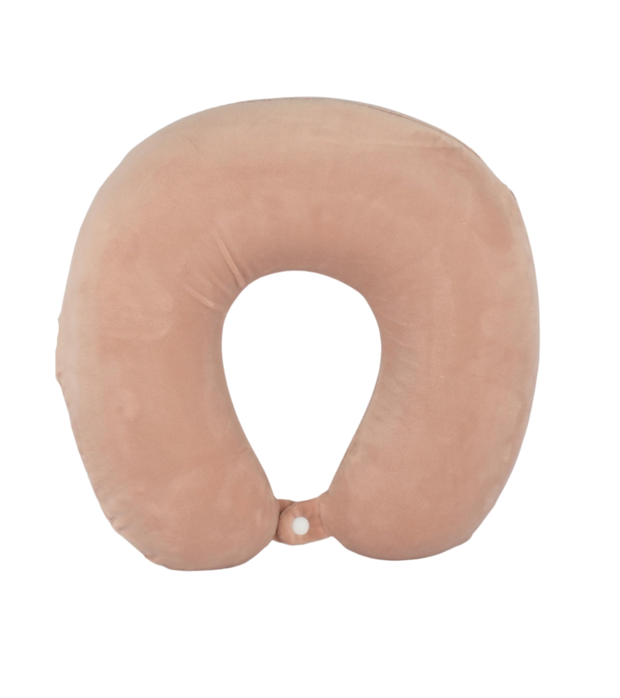Cushy® Travel Neck Pillow with 360-Degree Head Support - Memory Foam Luxury Soft Pillow for Sleeping Rest - Home Travel Airplane Car - Zipper Closure, Peach