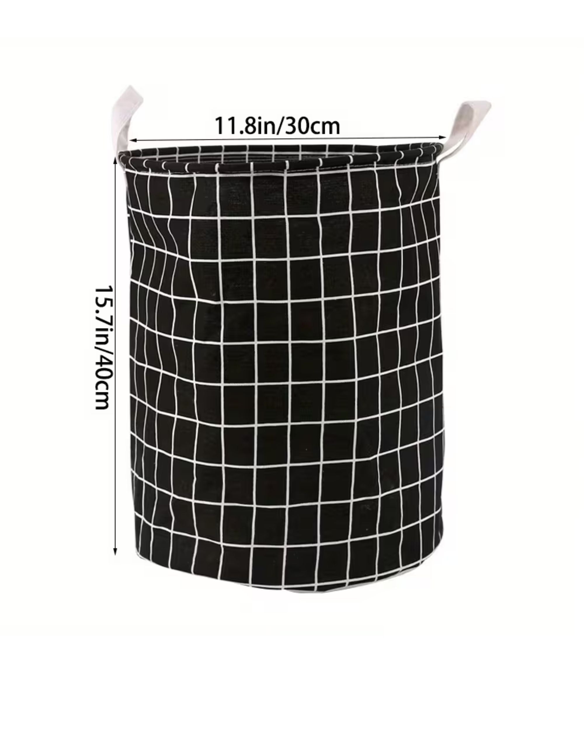 Premsons® Foldable Laundry Bag Basket | Large Capacity Clothes Storage Hamper with Handles | Durable Collapsible Laundry Organizer for Bedroom, Bathroom & Hostel | Black