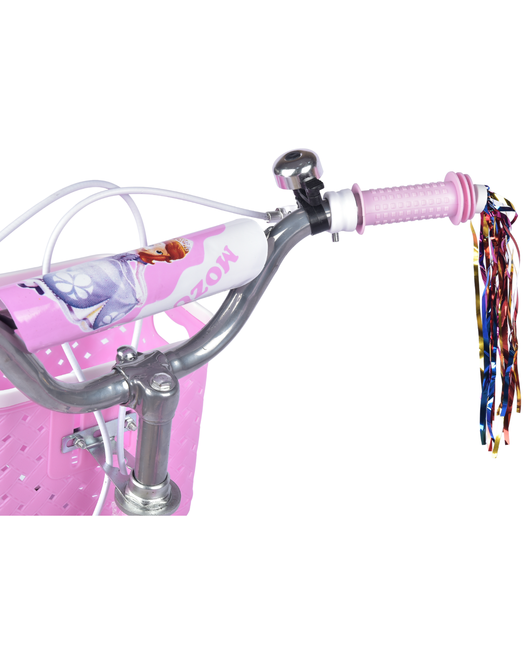 Premsons® Pink Folding Kids Bicycle with Training Wheels – Durable Foldable Girls’ Cycle with Front Basket, Comfortable Back Seat, Colorful Handlebar Streamers & Easy Storage Design