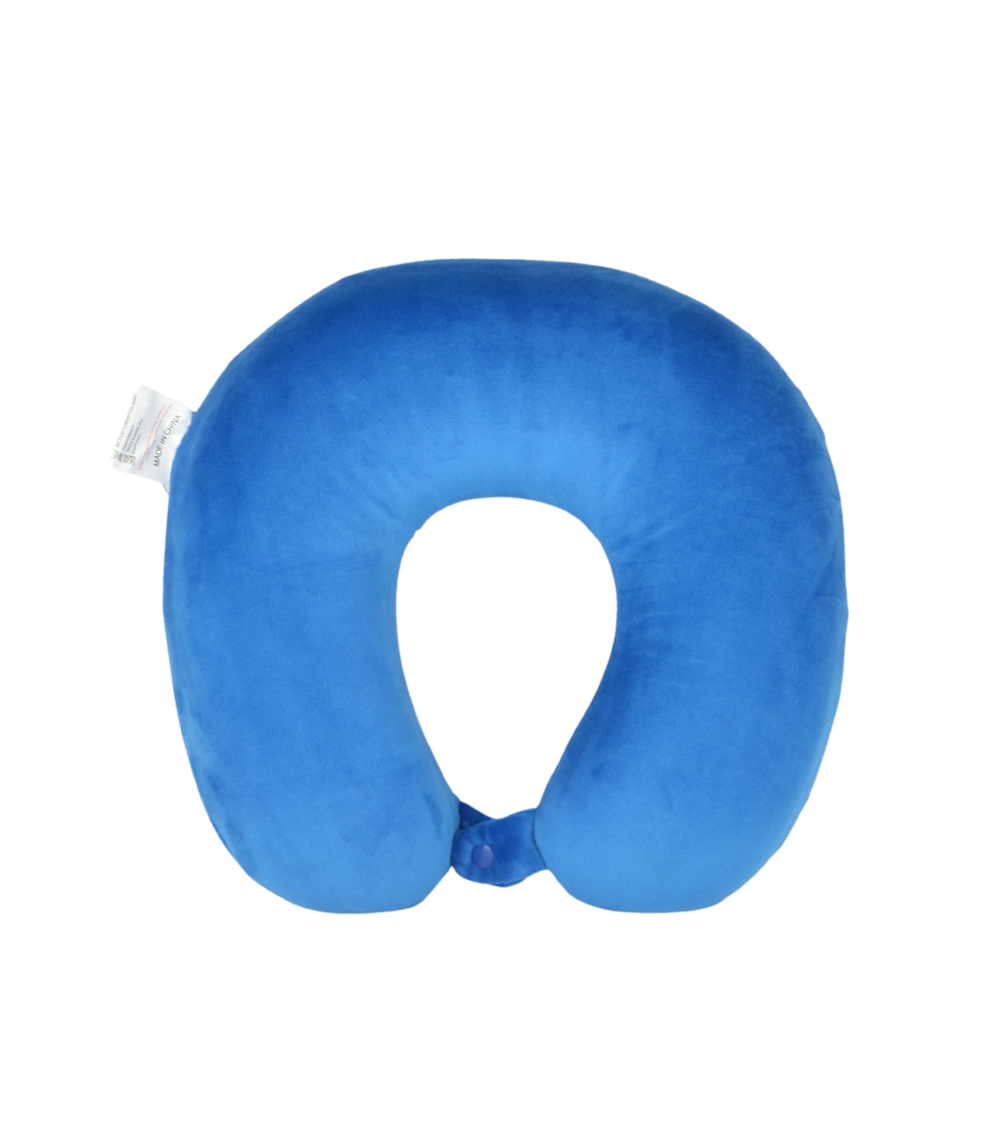 Cushy® Travel Neck Pillow with 360-Degree Head Support - Memory Foam Luxury Soft Pillow for Sleeping Rest - Home Travel Airplane Car - Zipper Closure, Blue