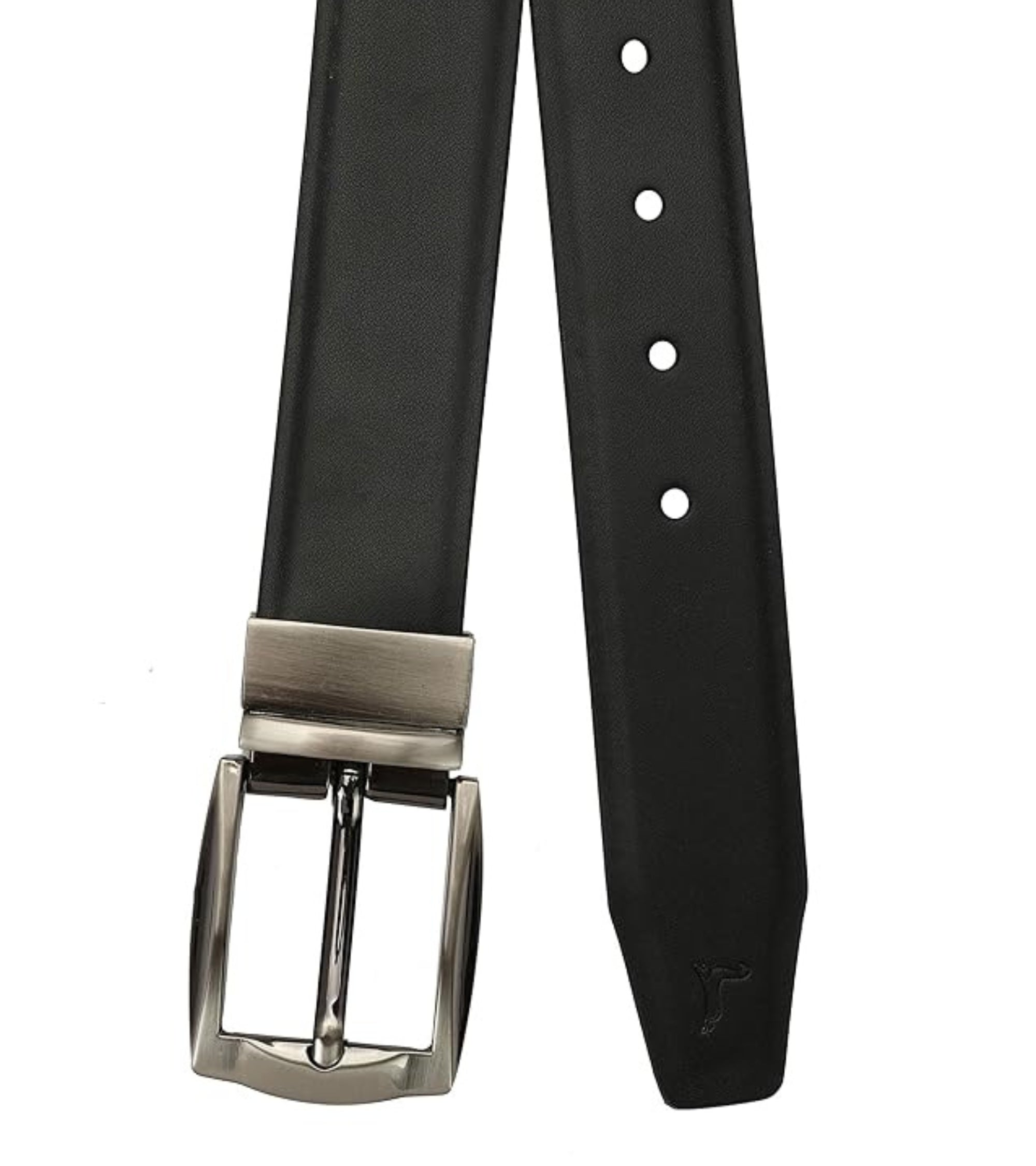 Premsons® Genuine Leather Black & Brown Reversible Belt for Men – Stylish Formal & Casual Wear with Premium Metal Buckle – Size 42