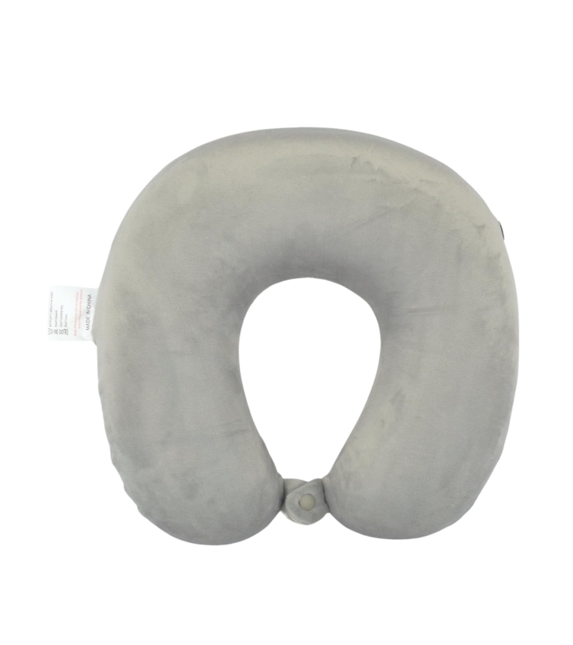 Cushy® Travel Neck Pillow with 360-Degree Head Support - Memory Foam Luxury Soft Pillow for Sleeping Rest - Home Travel Airplane Car - Zipper Closure, Grey