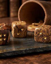 Premsons® Stone Dice Set for Board Games | Pack of 3-Beige