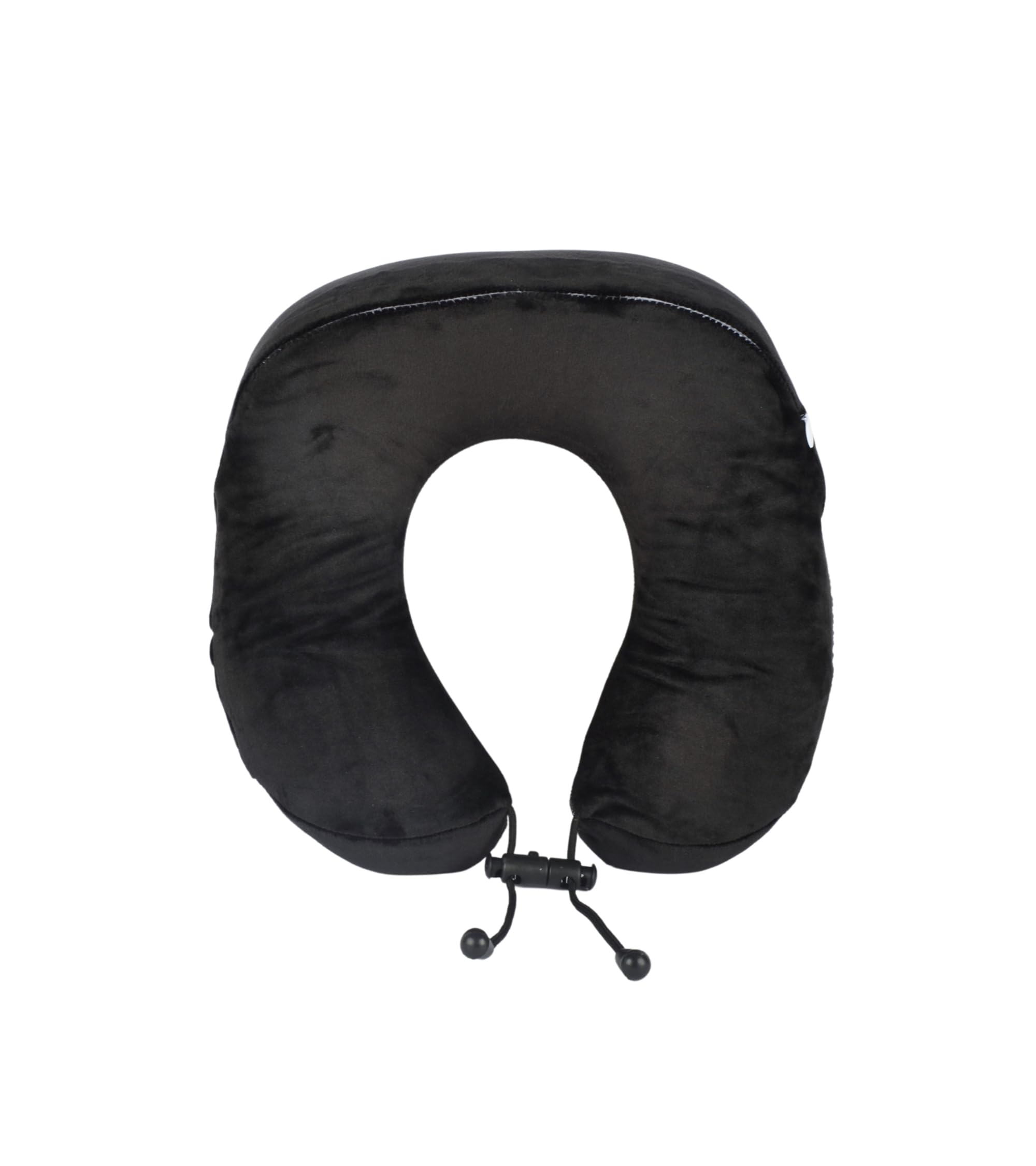 Cushy® Travel Neck Pillow with 360-Degree Head Support - Memory Foam Luxury Soft Pillow for Sleeping Rest - Home Travel Airplane Car - with Adjustable Toggles, Black