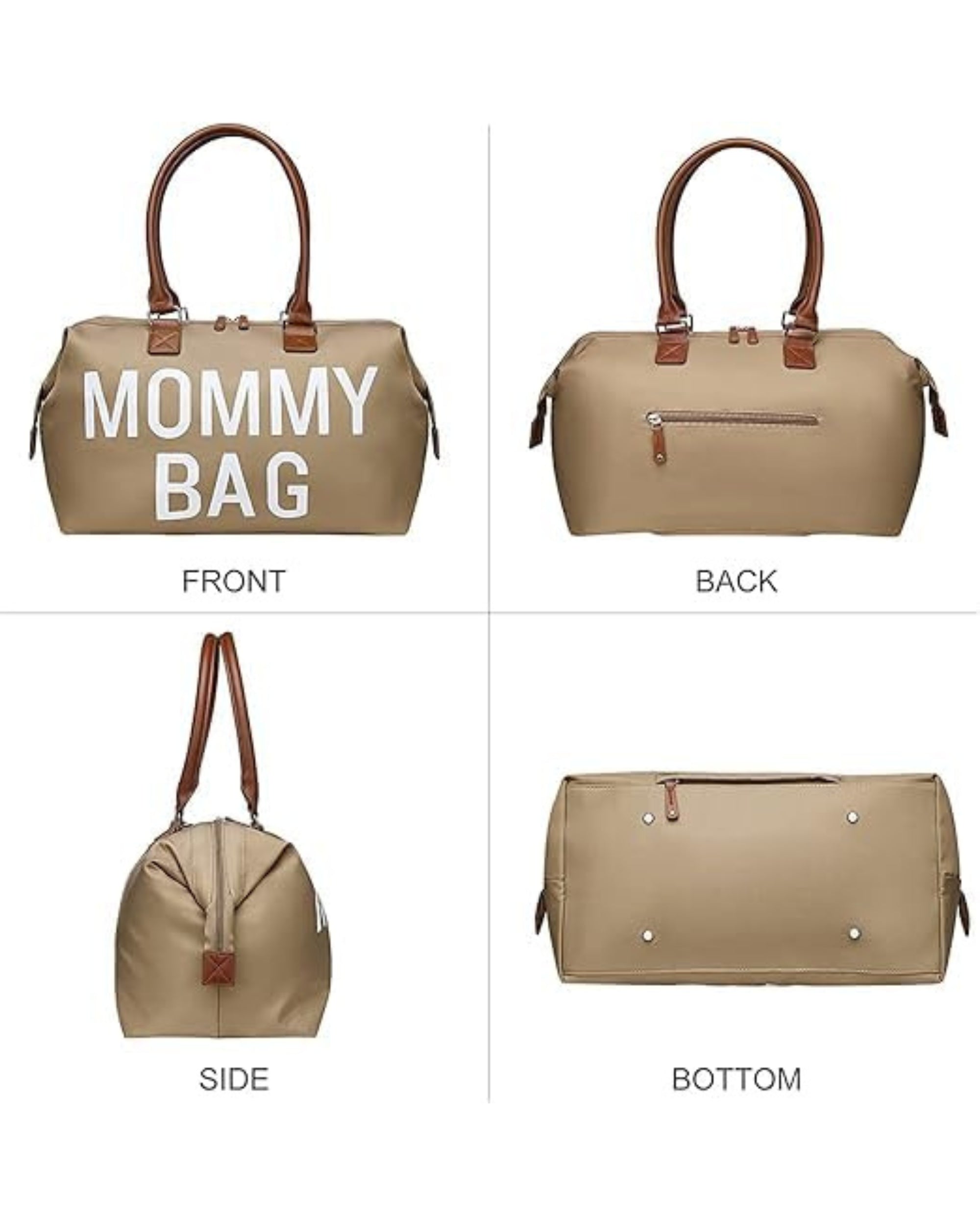 Premsons® Mommy Tote Bag | Large Diaper Bag with 2 Removable Organizing Pouches | Stylish & Spacious Baby Essentials Travel Bag for Moms
