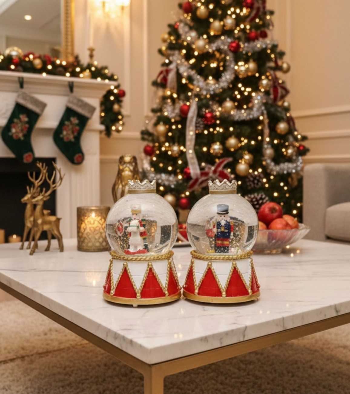 Premsons® Christmas Snow Globe – Festive Table Decor Gift