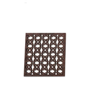 Premsons® Wooden Trivet Square Interlocking Pattern Light Brown Heat Resistant Table Protector