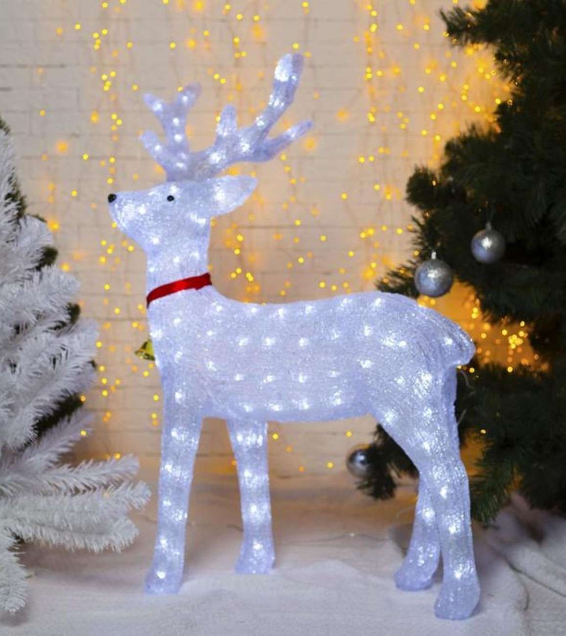 Premsons® Light-Up Reindeer Christmas Decor – Standing Holiday Statue
