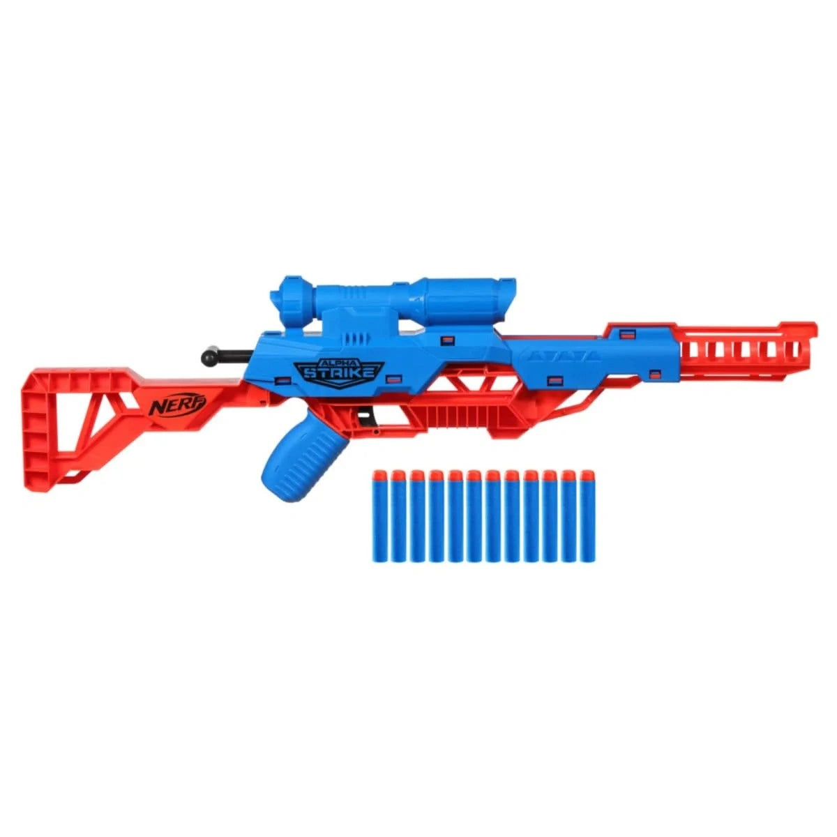 Nerf Alpha Strike Wolf LR-1 Blaster with Targeting Scope, 12 Nerf Darts, Toys for Kids Teens and Adults, Fun Gift Toy for Boys, Birthday Gift Toy for Kids Ages 8+