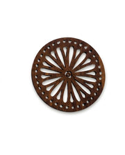 Premsons® Sunflower Inspired Wooden Trivet | Light Brown Round Decorative Pot Holder | Heat Resistant Wooden Table Mat for Kitchen & Dining (Pack of 2)