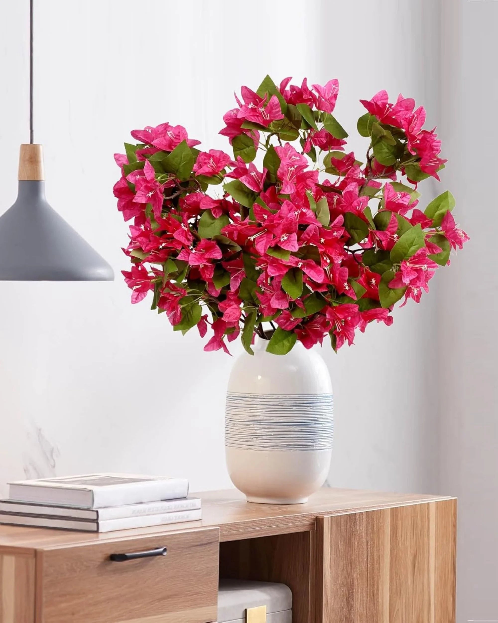 Premsons® High-Quality Artificial Bougainvillea Stems – Lifelike Faux Flowers for Vases, Centerpieces & Wall Decor