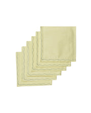 Premsons® Elegant Linen-Cotton Table Napkins – 16x16 Inch (Pack of 6) | Reusable & Machine Washable | Ideal for Dining, Parties, Weddings, Restaurants & Hotels - Yellow