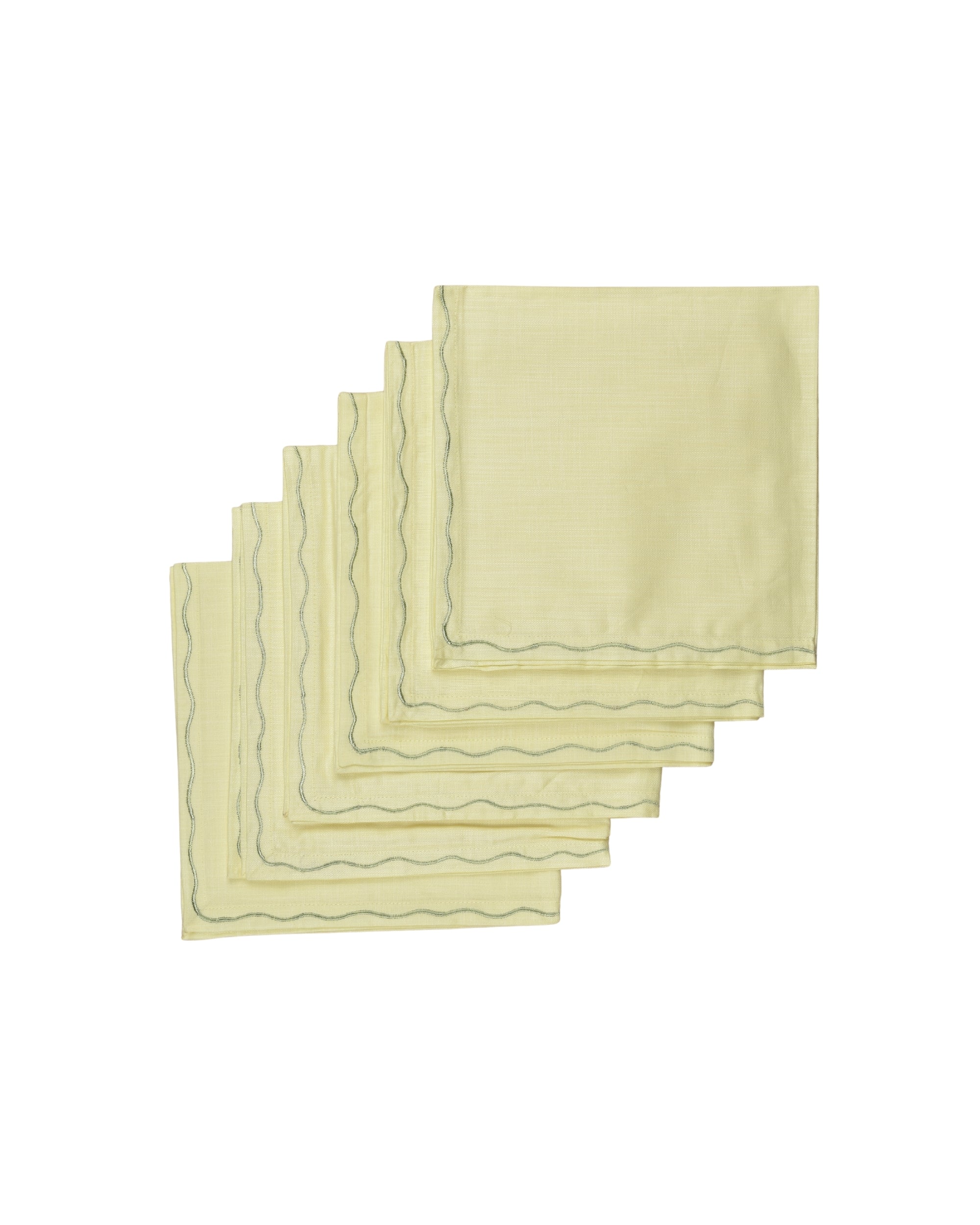 Premsons® Elegant Linen-Cotton Table Napkins – 16x16 Inch (Pack of 6) | Reusable & Machine Washable | Ideal for Dining, Parties, Weddings, Restaurants & Hotels - Yellow