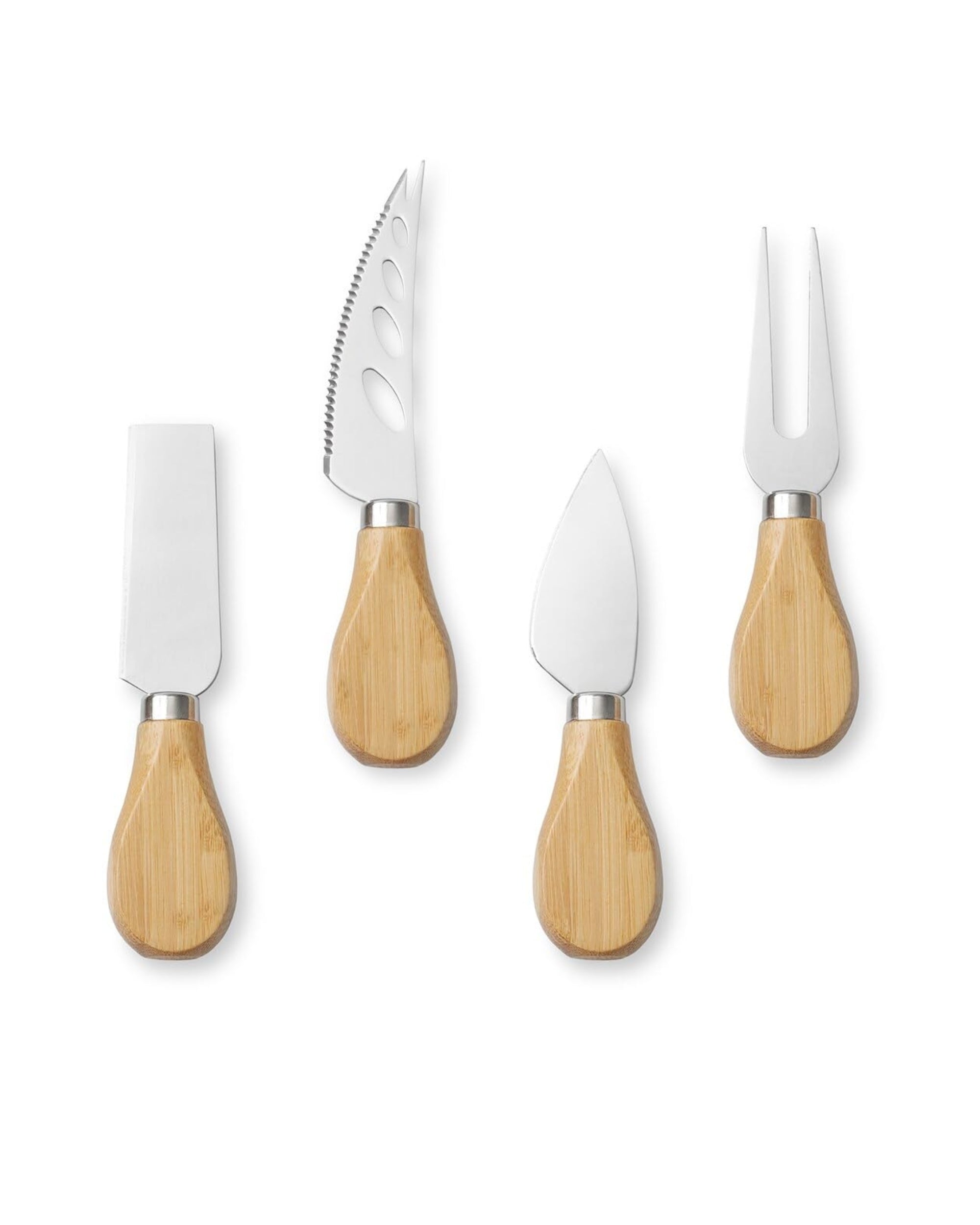 Premsons® Bamboo Cheese Board & Knife Set - Includes 4 Knife + Slide Out Drawer - Rectangle Serving Tray for Snacks Appetizers Cheese Fruits Crackers - Ideal for Home Party Dinner Special Occasions