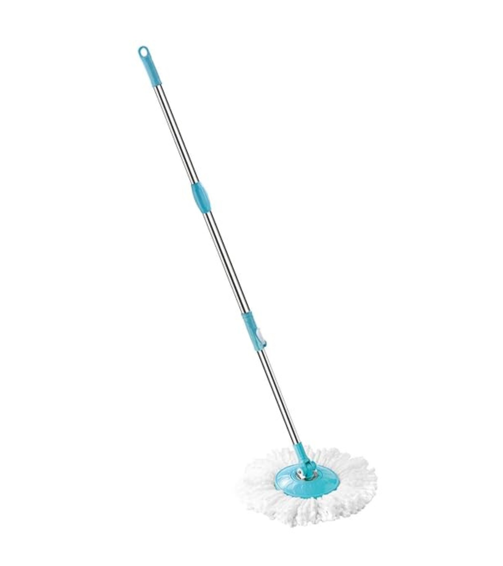 Premsons® 360° Spin Mop with Stainless Steel Auto-Fold Handle | Durable Plastic Spinner Bucket | Easy Floor Cleaning System with Extra Refill – Grey