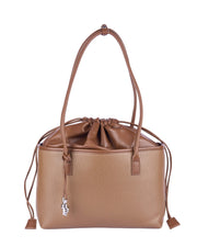 Eternia® Women's Shoulder Bag – Elegant and Spacious Faux Leather Shoulder Handbag with Adjustable Drawstring Closure – Stylish Everyday Purse for Work, Travel, and Casual Outings