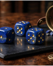 Premsons® Stone Dice Set for Board Games | Pack of 3-Blue