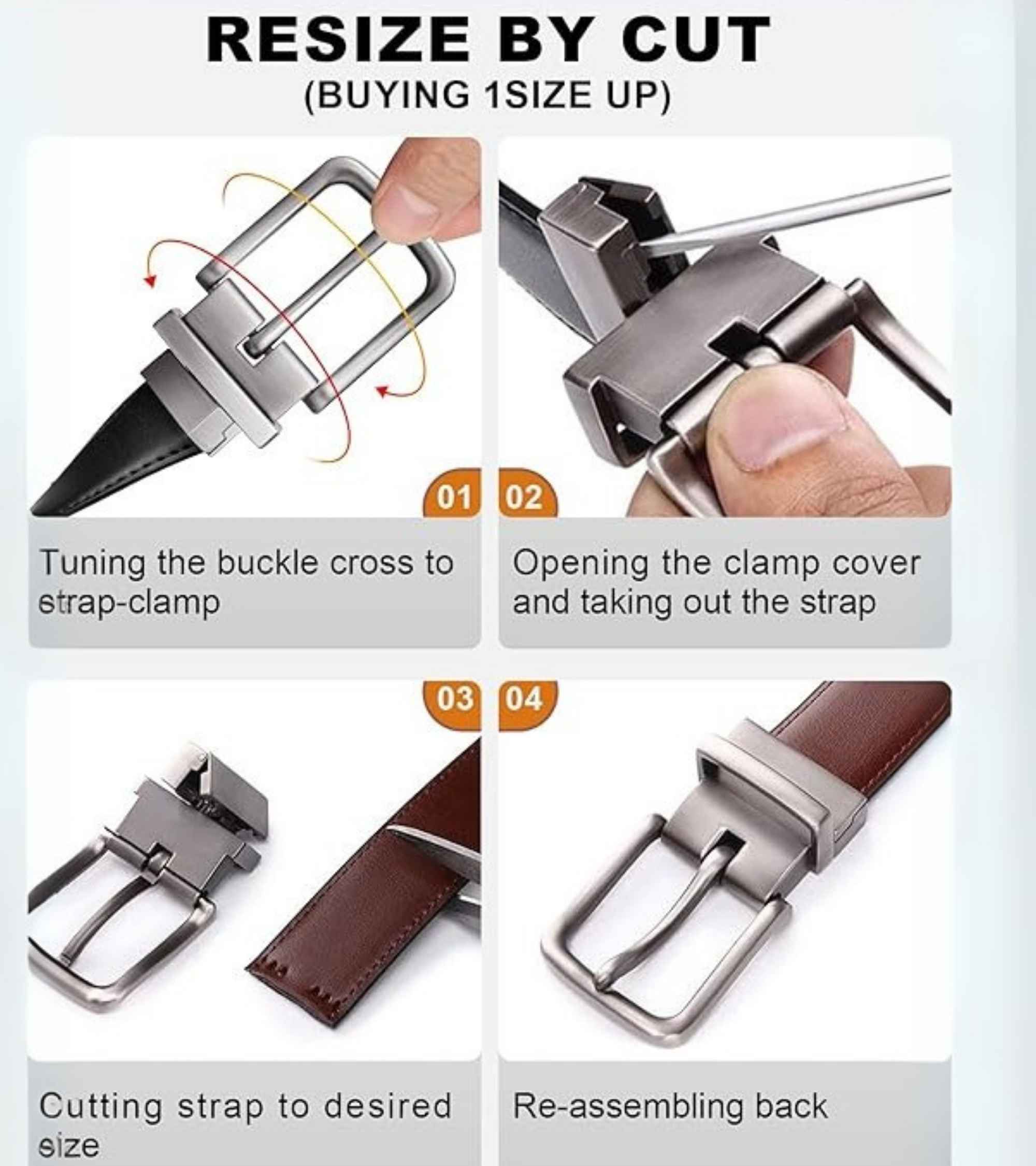 Premsons® Leather Black & Brown Reversible Belt for Men – Premium Quality Formal & Casual Wear Accessory with Stylish Dual-Color Design and Elegant Metal Buckle – Size 44