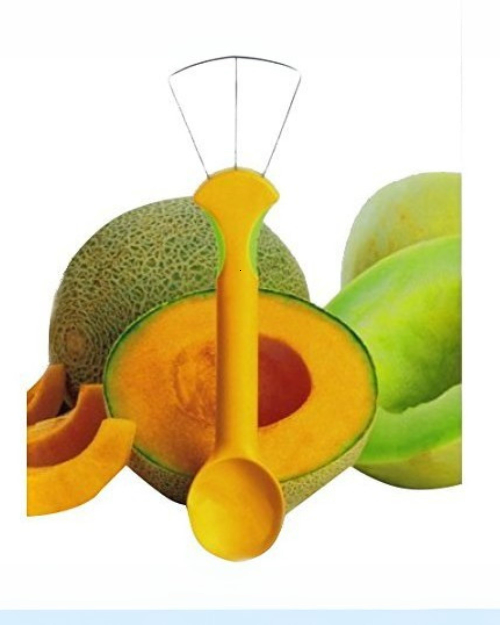 Premsons® Melon Slicer & Seed Remover – Heavy-Duty Stainless Steel Cutter Tool for Watermelon, Cantaloupe, Honeydew & Other Fruits – Easy Grip Handle, Fast & Mess-Free Fruit Prep