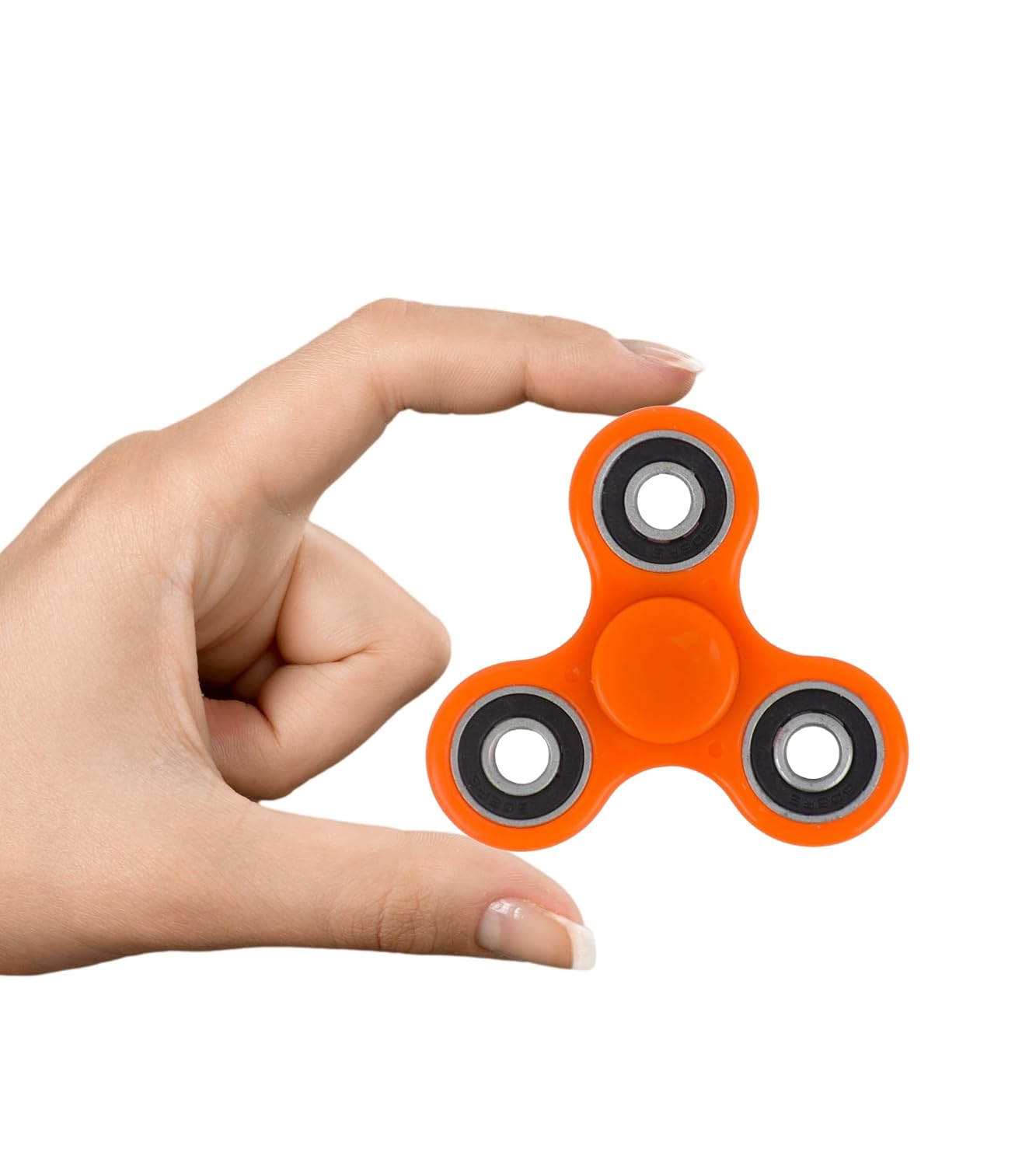 Premsons® Hand Spinner Desk Toy - High Speed Smooth Finger Spin Sensory Fidget Stress Relief Game Play for Kids & Adults - Birthday Party Gift - Four Bearing - Orange