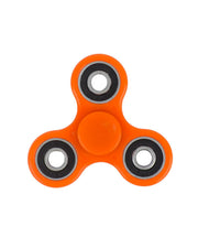 Orange four-bearing hand spinner fidget toy with three bearing wheels