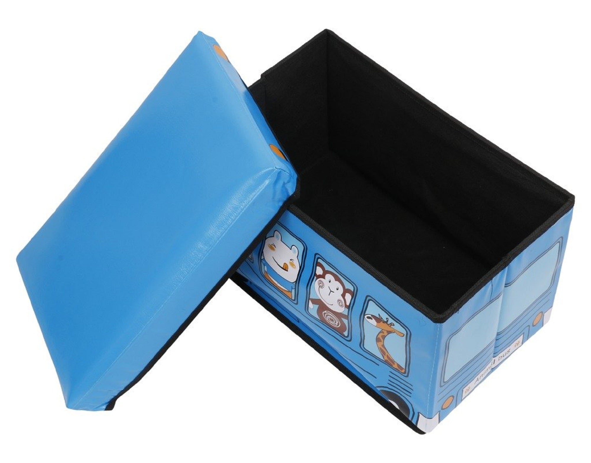 Premsons® Storage Box | Fabric Children’s Printed Rectangular Folding Seat | Compartment for Organizing Toys, Clothes, Books