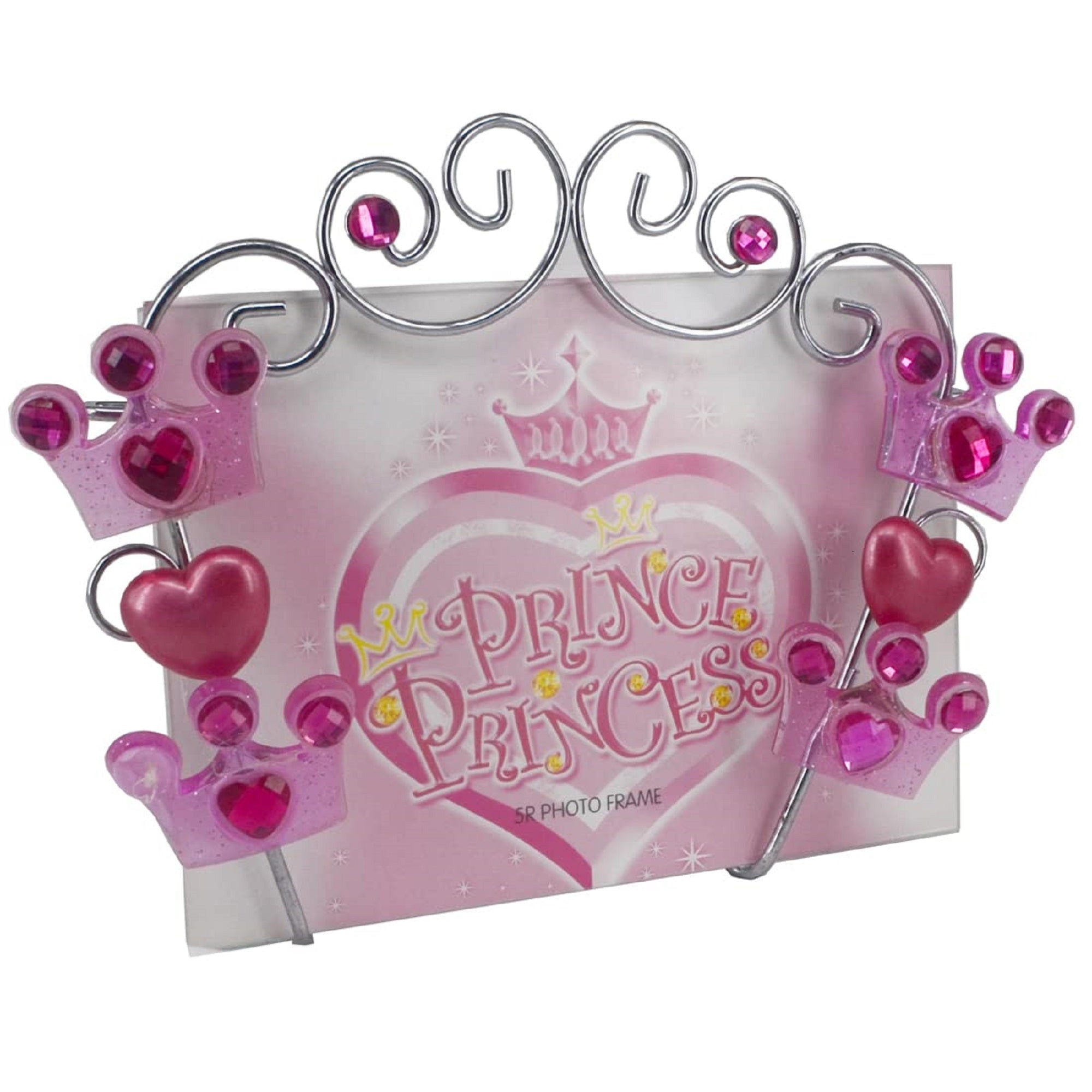 Premsons® Elegant Princess Design Glass Photo Frame – Pink Royal Charm for Cherished Memories" (4" X 6")