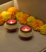 Premsons® Pearl Rim Clay Diya – Wonderful Pooja Thali Accent for Diwali or Housewarming
