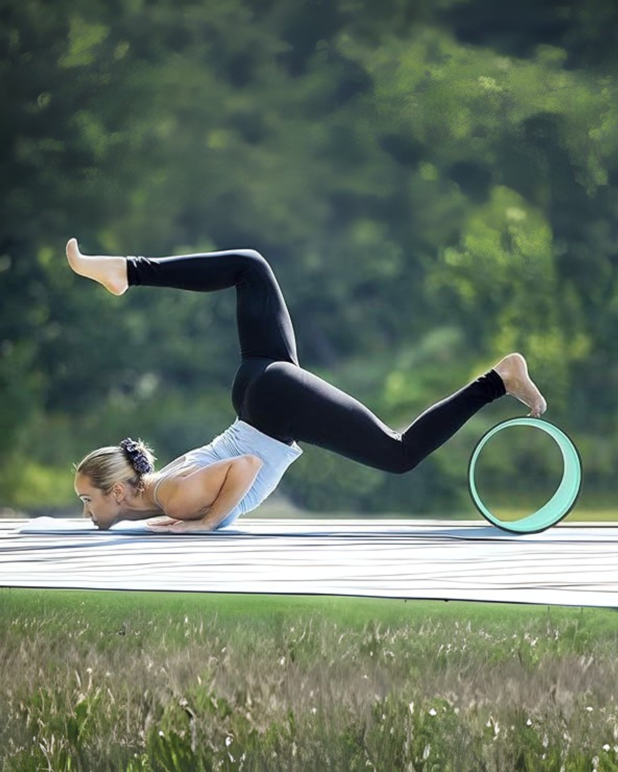 Premsons® Yoga Wheel – Back Opener & Flexibility Trainer for Yoga, Stretching, Backbends & Pain Relief | Improve Balance, Poses & Posture – Strong, Anti-Slip Design for Men & Women