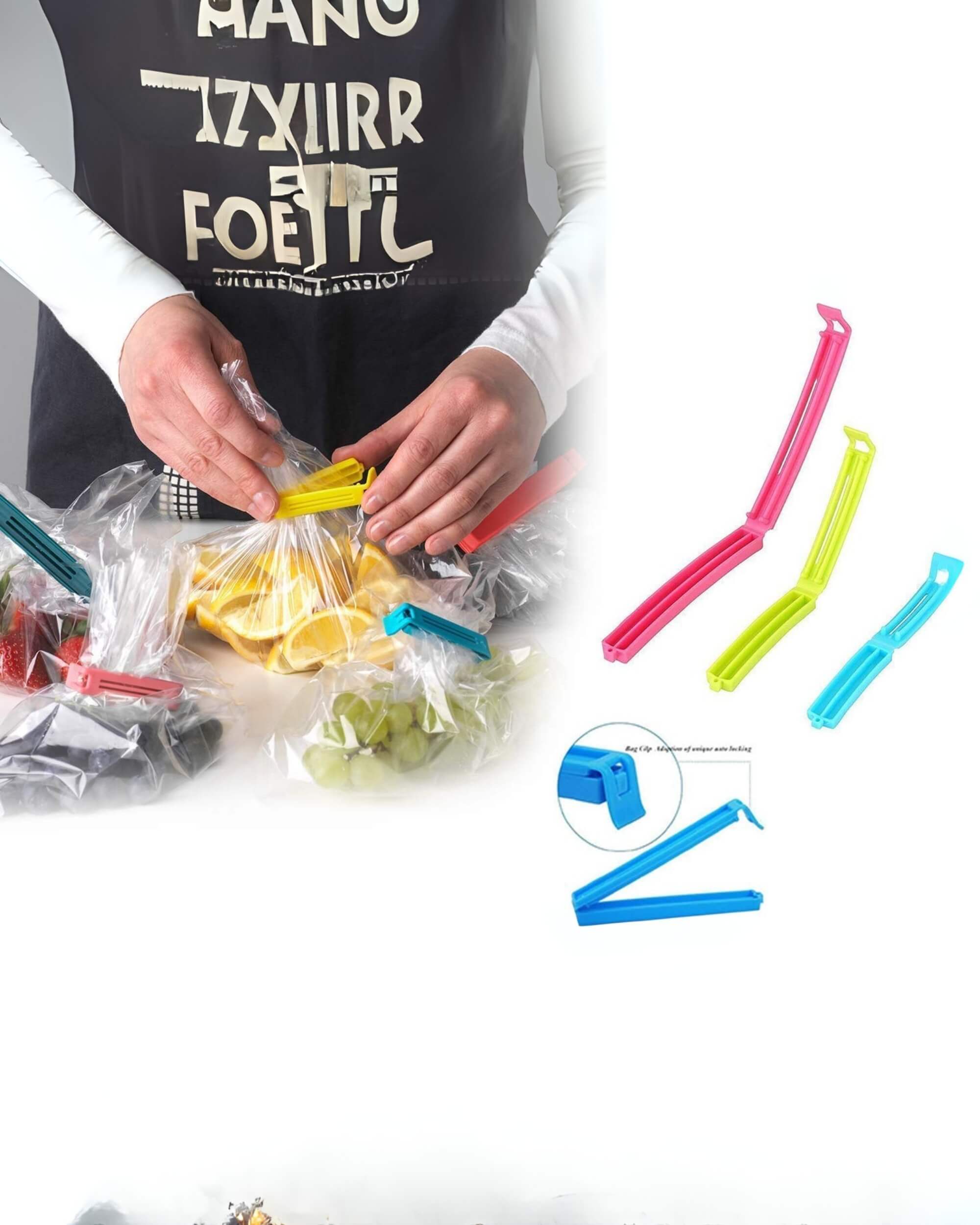 Premsons® Plastic Seal Clips – Airtight Bag Clips for Snacks, Coffee, Chips & Food Storage – Reusable, Washable & Keeps Food Fresh Longer