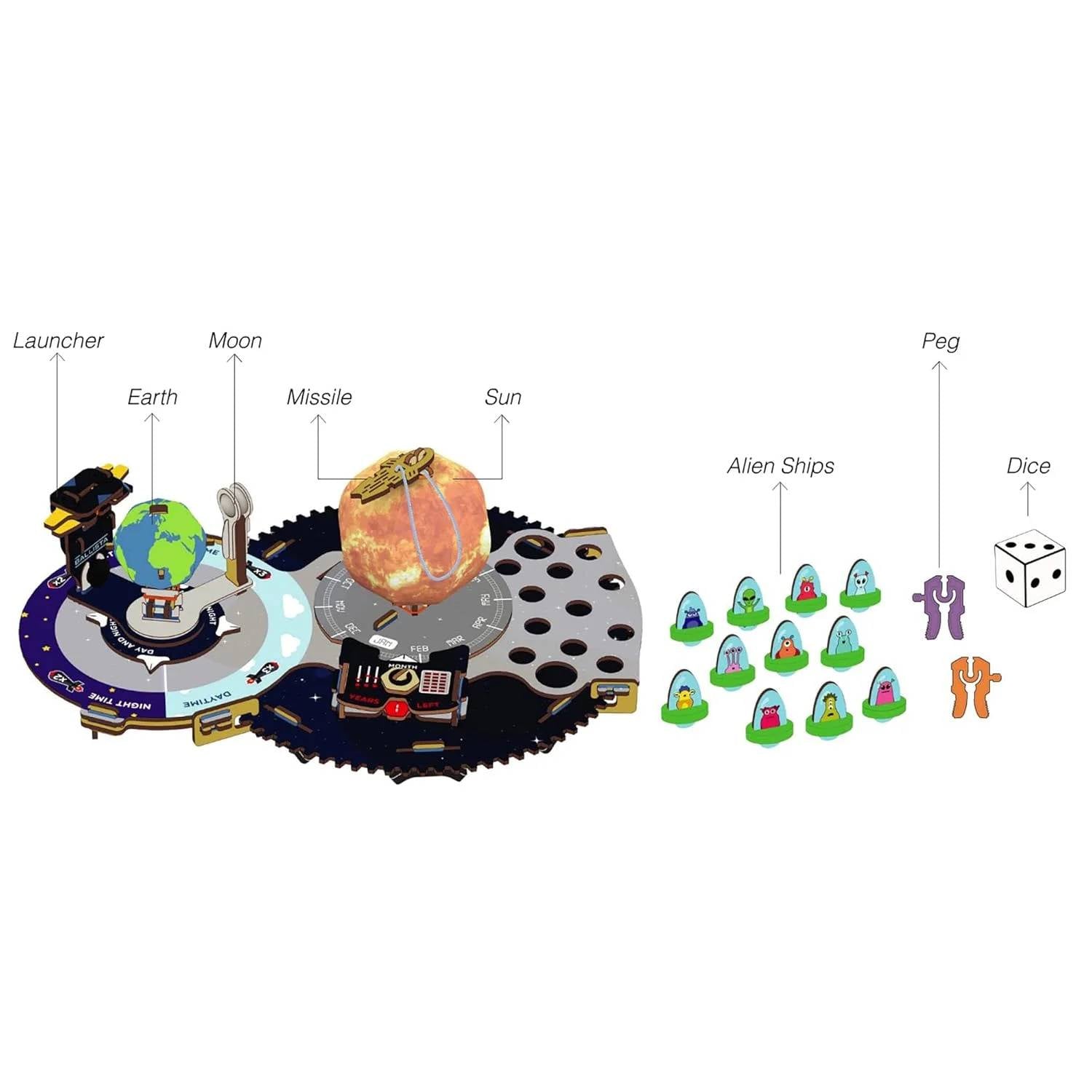 Smartivity Earth-Sun-Moon Space Toy for Kids 8-14 Years Old - Interactive 3D Model Kit