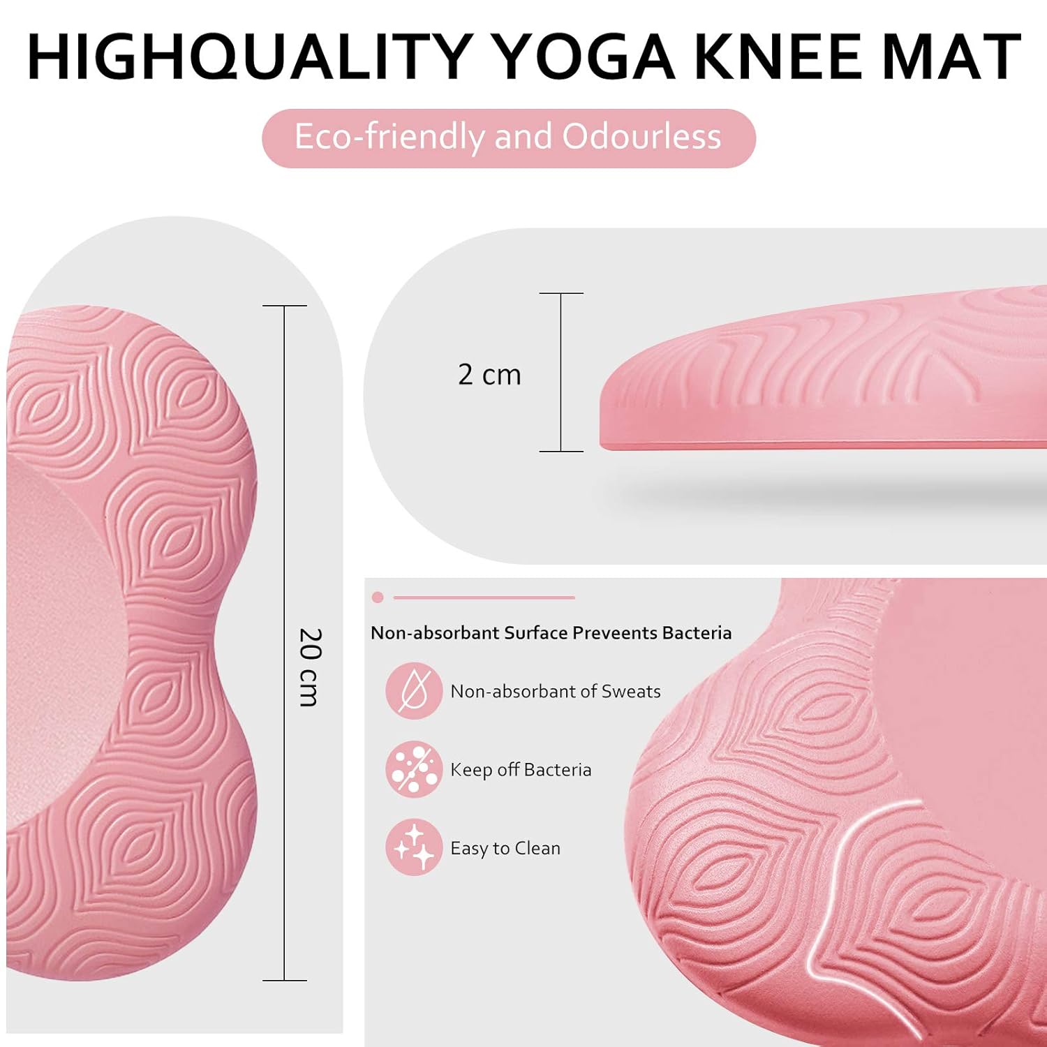 Premsons® 2 Pcs Yoga Knee Pad Cushion – EVA Foam Support for Knees, Hands, Elbows & Wrists | Comfort Pads for Yoga, Pilates, Meditation & Workout – Multicolour for Men & Women