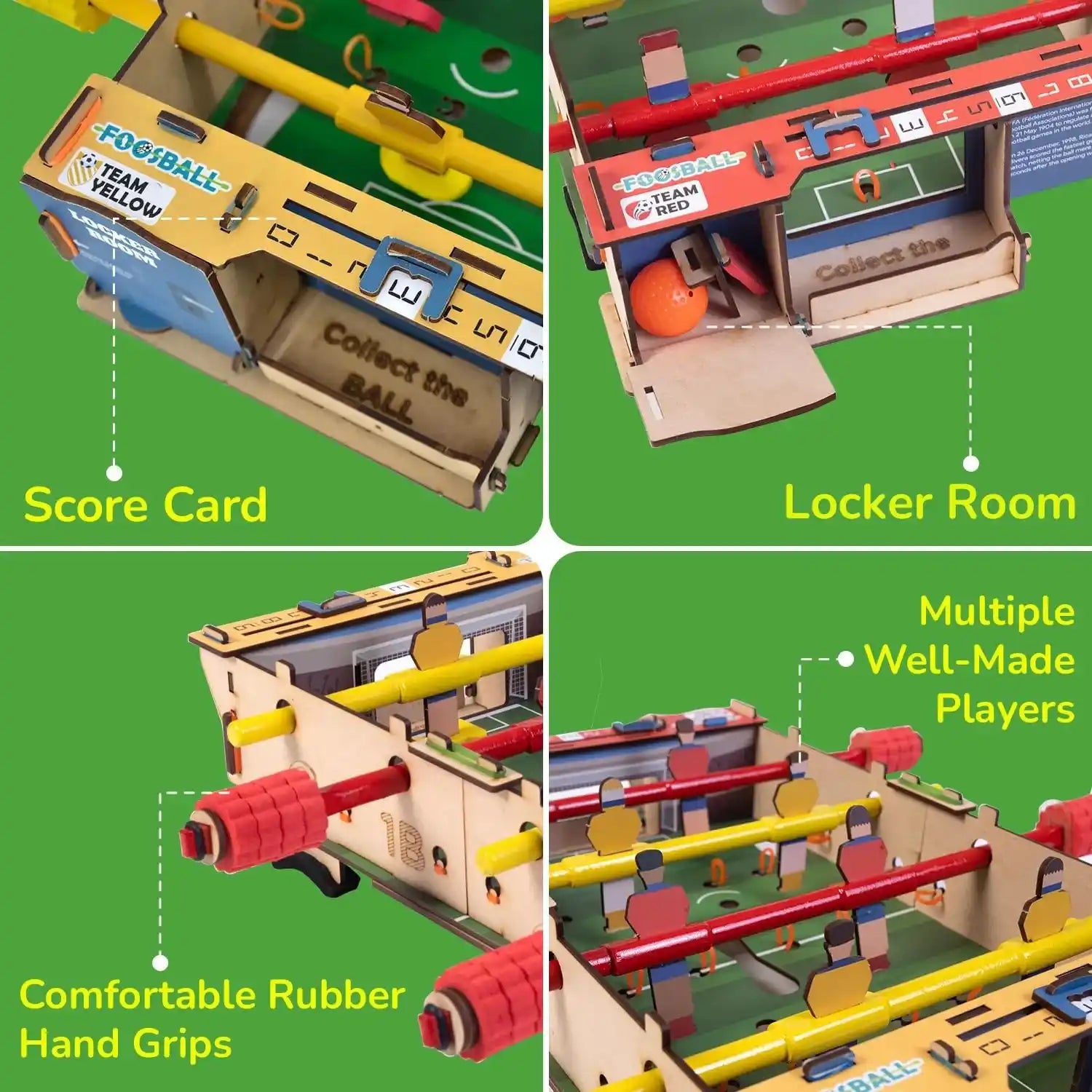 Smartivity DIY Foosball Table for Kids Ages 6-12 Years - Indoor Scoccer Game STEM Science Toy for Kids