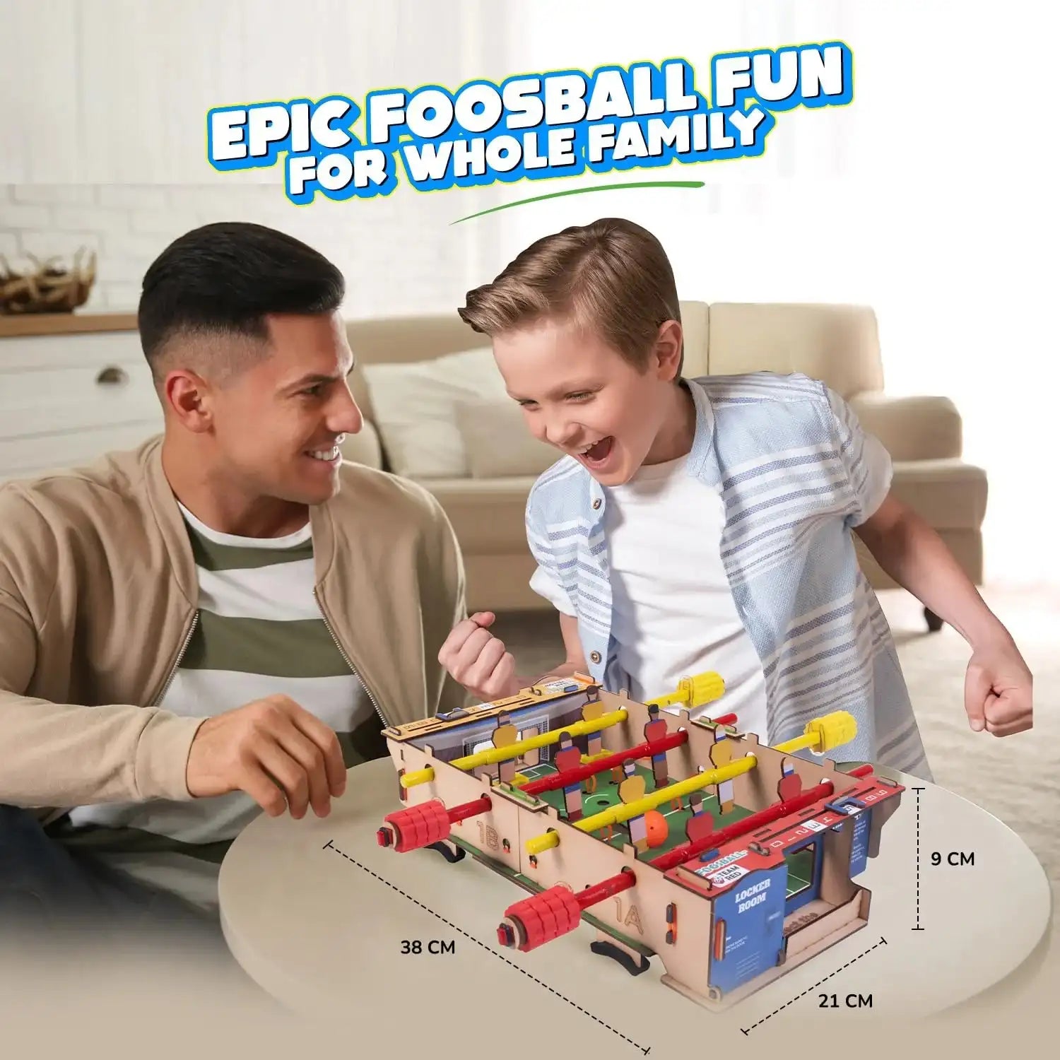 Smartivity DIY Foosball Table for Kids Ages 6-12 Years - Indoor Scoccer Game STEM Science Toy for Kids
