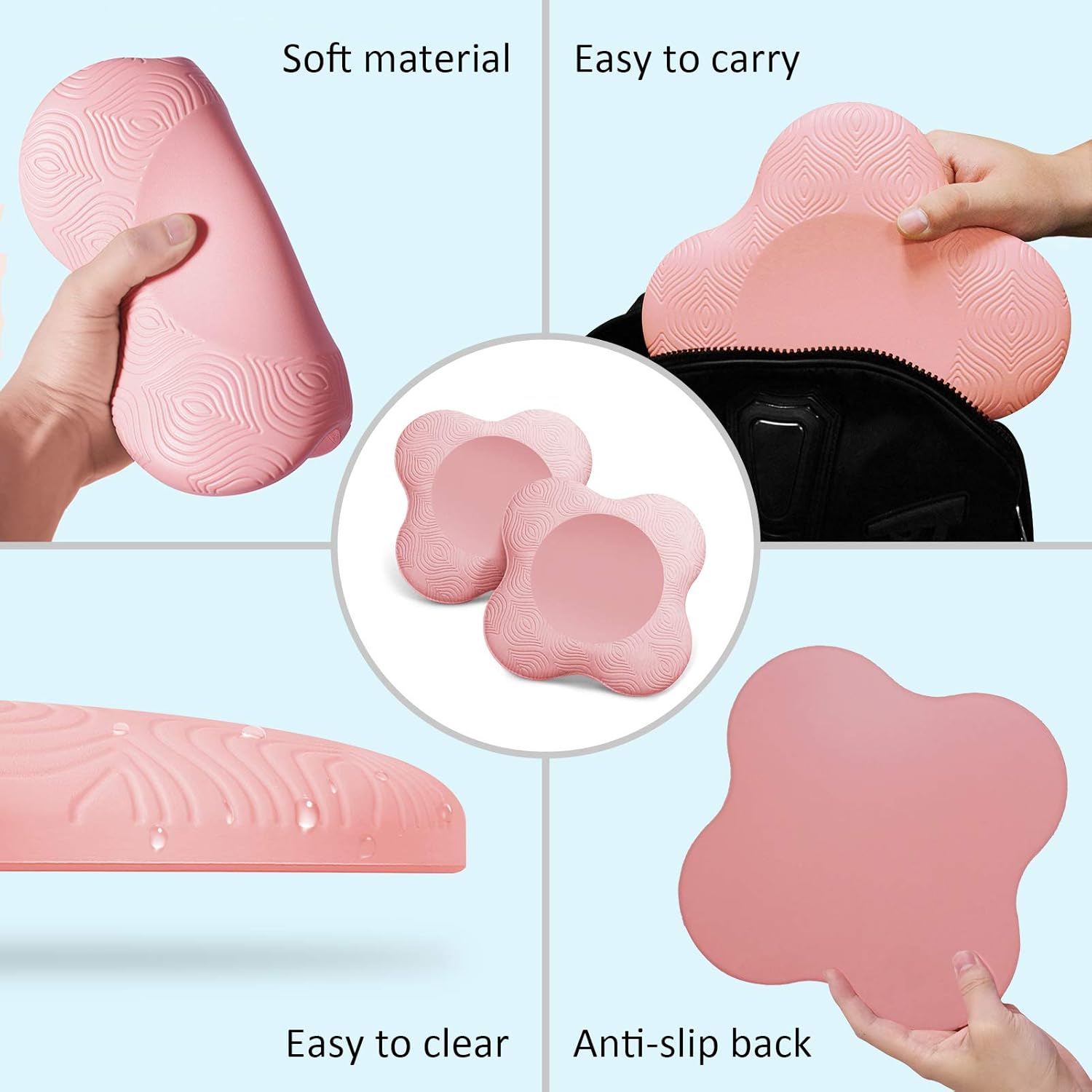Premsons® 2 Pcs Yoga Knee Pad Cushion – EVA Foam Support for Knees, Hands, Elbows & Wrists | Comfort Pads for Yoga, Pilates, Meditation & Workout – Multicolour for Men & Women