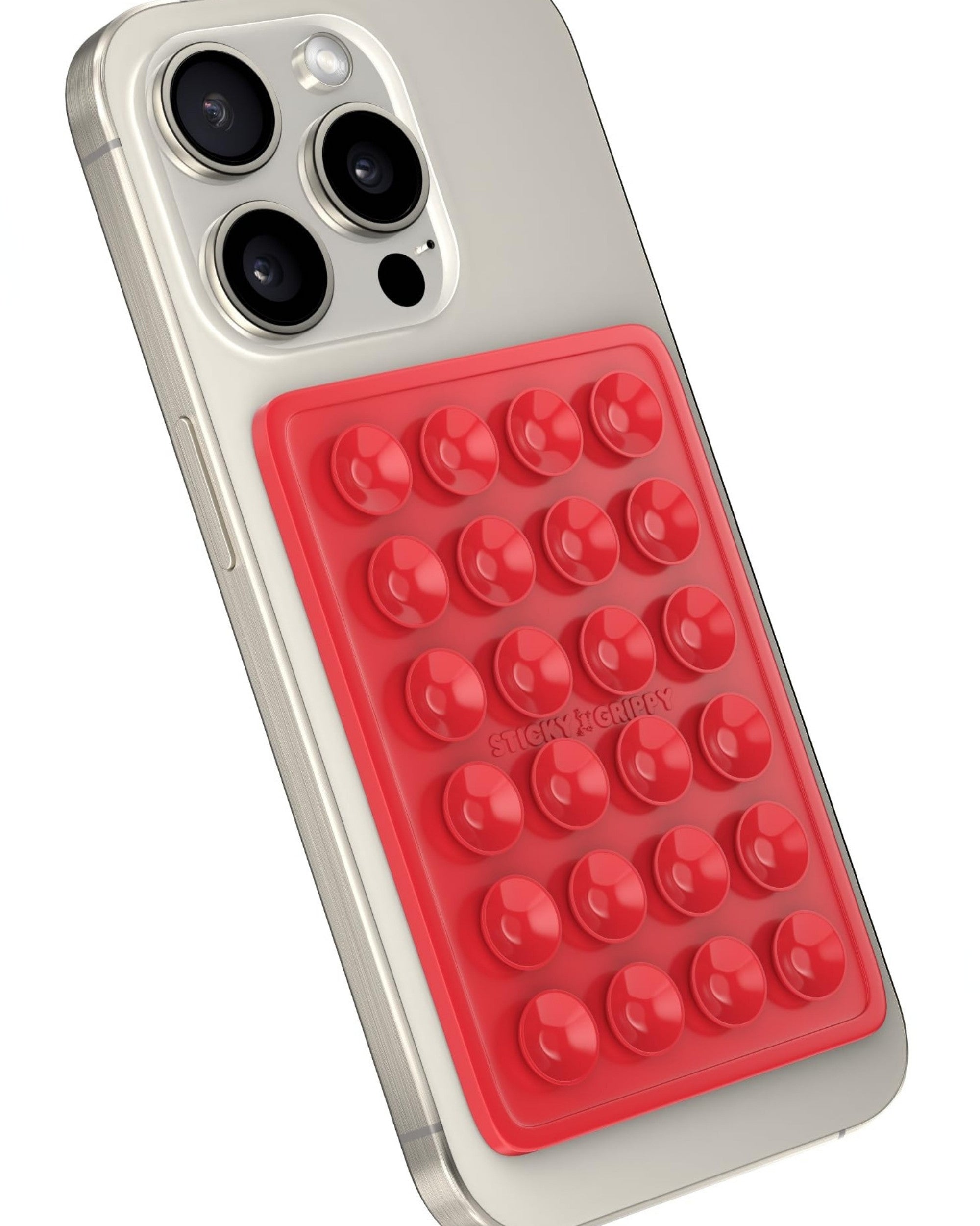 Premsons® StickyGrippy Suction Phone Case Mount – Silicone Adhesive Holder for iPhone & Android | Hands-Free Mirror & Shower Stand, Fidget Toy for Videos, Selfies & More