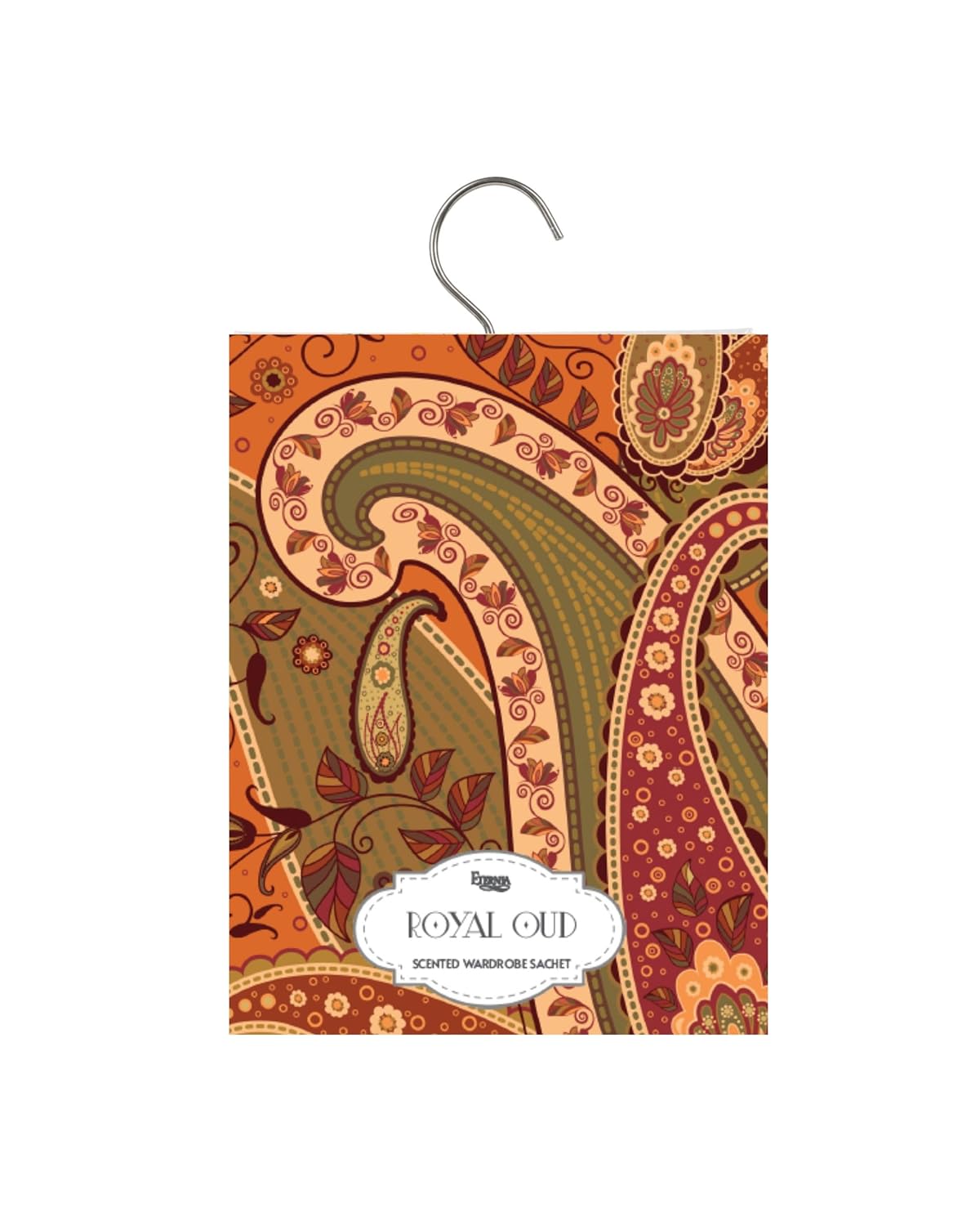 Eternia® Royal Oud Premium Wardrobe Sachet – Elegant Oud Aroma Freshener for Cupboards, Wardrobes & Linen Storage
