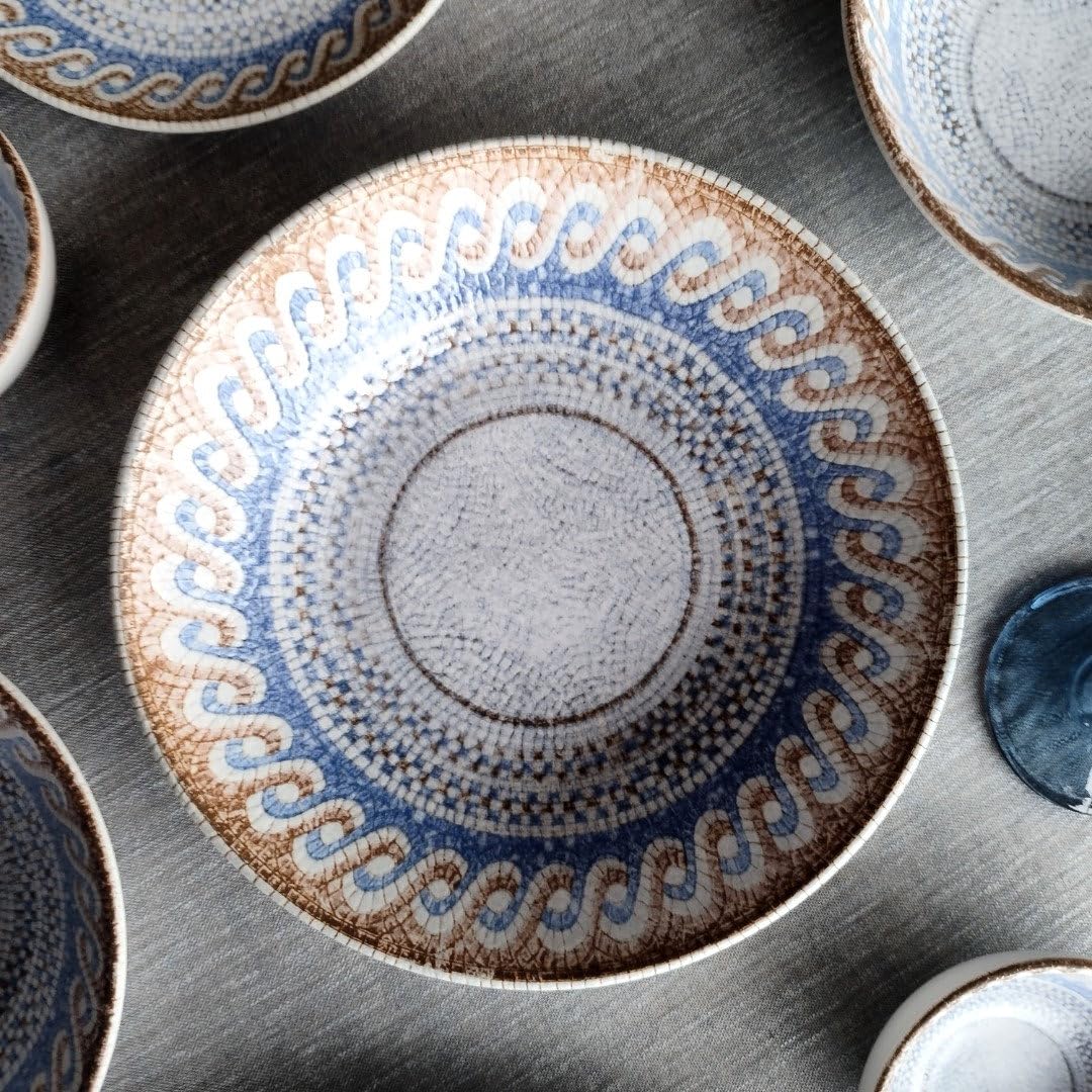 Porcelain 21-Piece Dinner Set | Premium Blue and White Turkish-Inspired Dinnerware | Crockery Set for 6 | Microwave & Dishwasher Safe | Elegant Modern Tableware