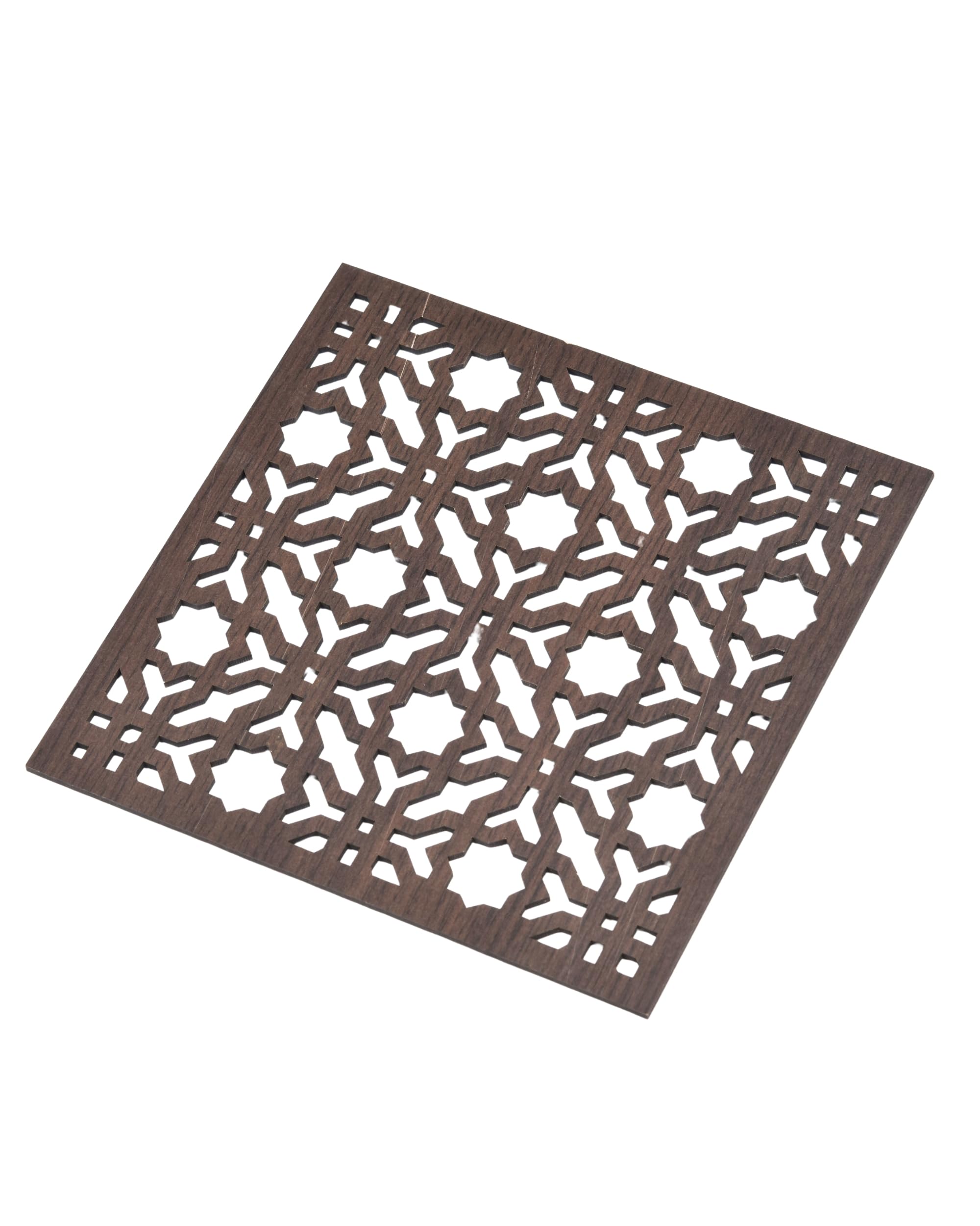 Premsons® Wooden Coasters & Trivet Pads for Kitchen – Heat-Resistant Bamboo Holders for Pots, Pans & Dishes – Tabletop Protectors for Dining Table & Countertop (Square, 20 x 20 cm) Set of 4