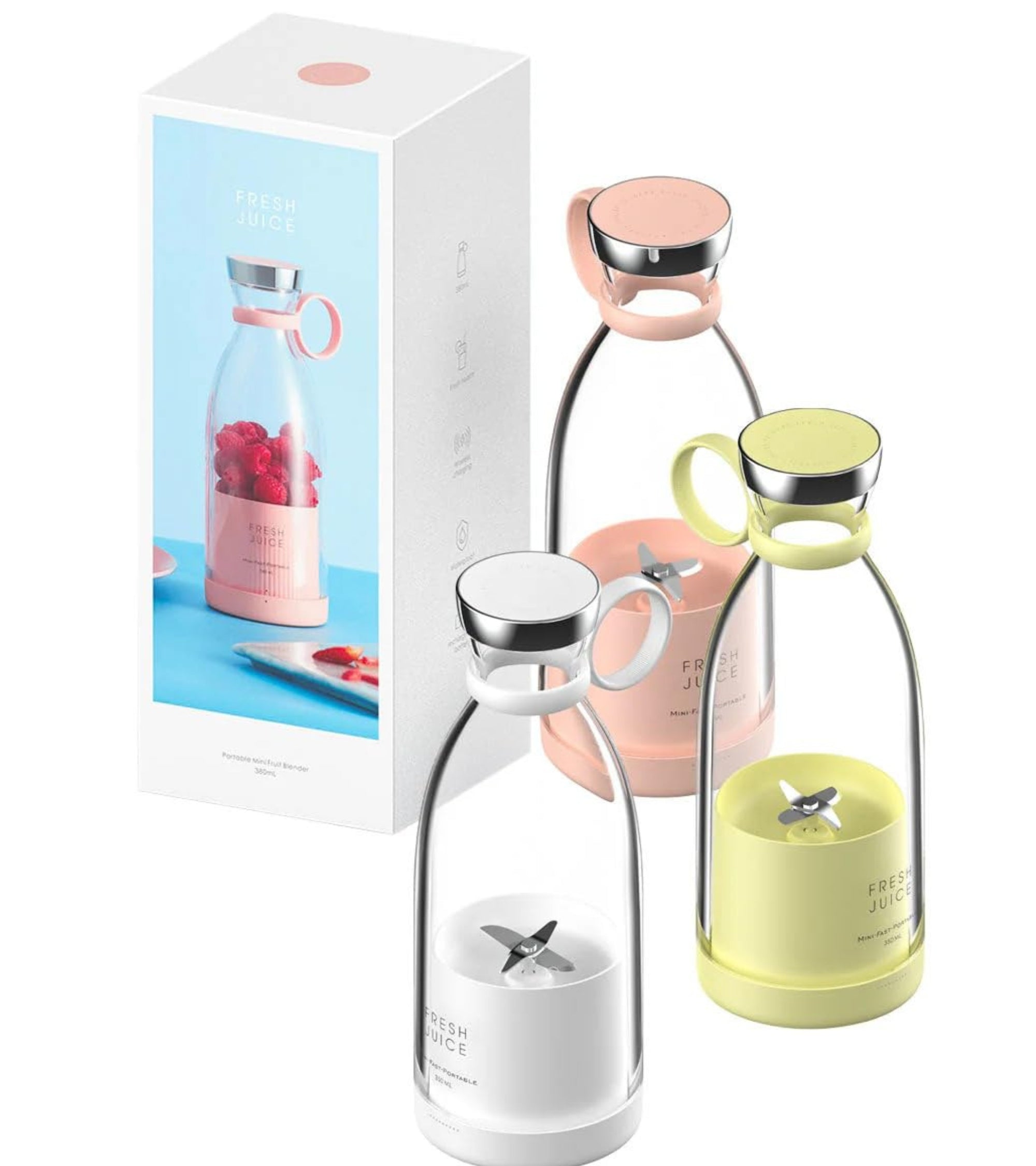 Mix & Go® Portable Juicer Blender with USB Cable – 420ml Mini Smoothie & Juice Maker for Fruits – Compact & Travel-Friendly